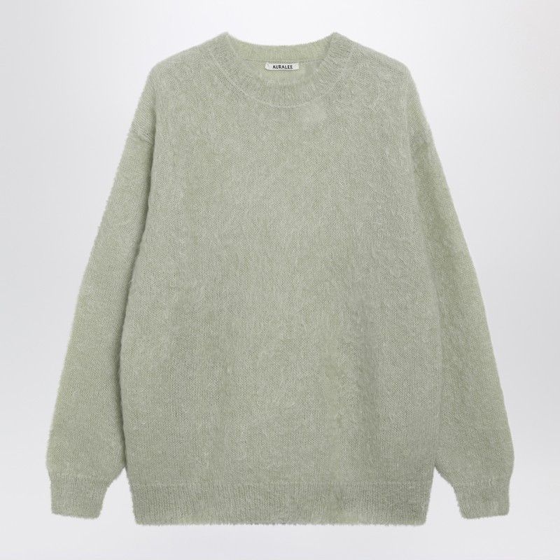 Auralee Auralee Light Green Brushed Mohair-Blend Sweater Size US XL / EU 56 / 4 - 1 Thumbnail