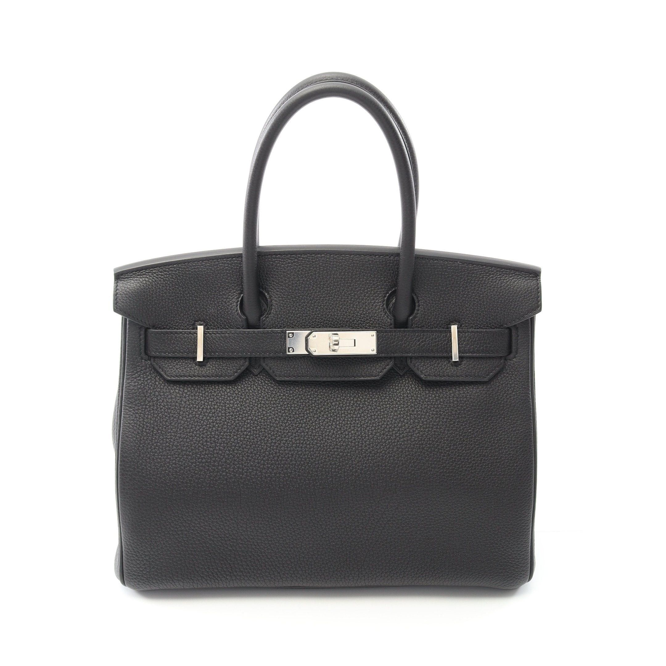 Hermes Hermes Birkin 30 Handbag Togo Black Silver Hardware A Stamp Size ONE SIZE - 1 Thumbnail