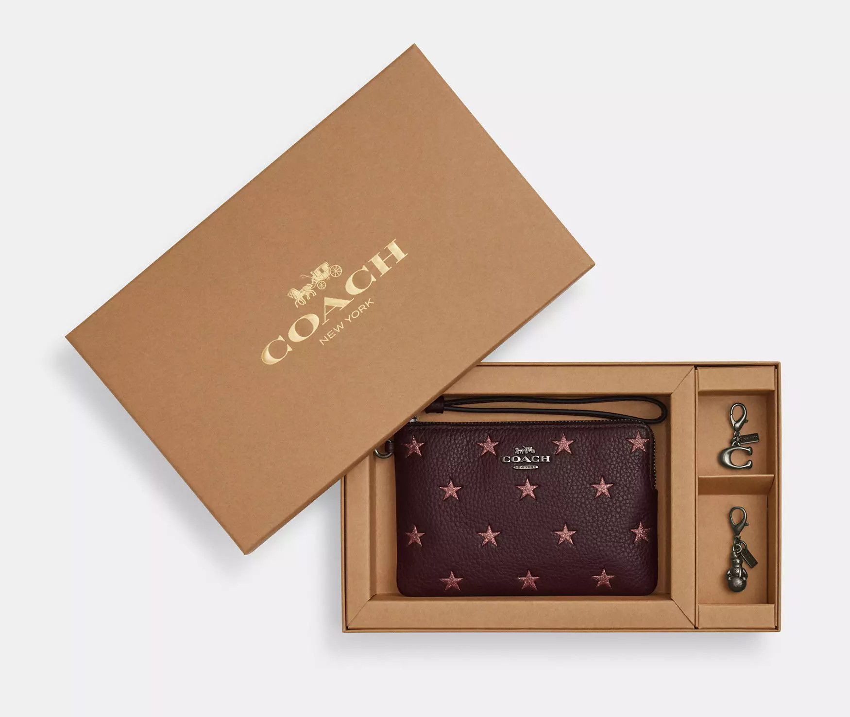 Coach Boxed Corner Zip Wristlet With Star Print And Charms CX174 Size ONE SIZE - 5 Thumbnail