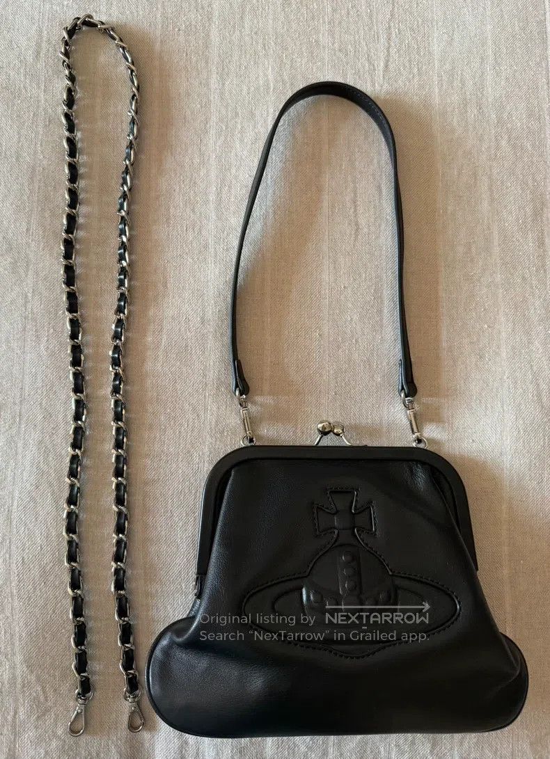 Vivienne Westwood Vivienne Westwood size os Black matte embossed bag, small Size ONE SIZE - 2 Thumbnail