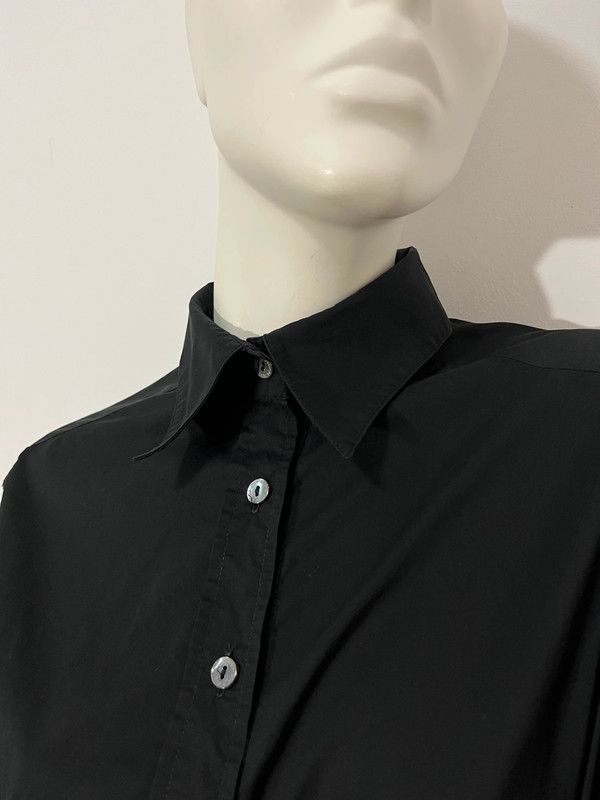 Dolce & Gabbana D&G Black Lace Trim Shirt SS 2006 Size L / US 10 / IT 46 - 9 Thumbnail