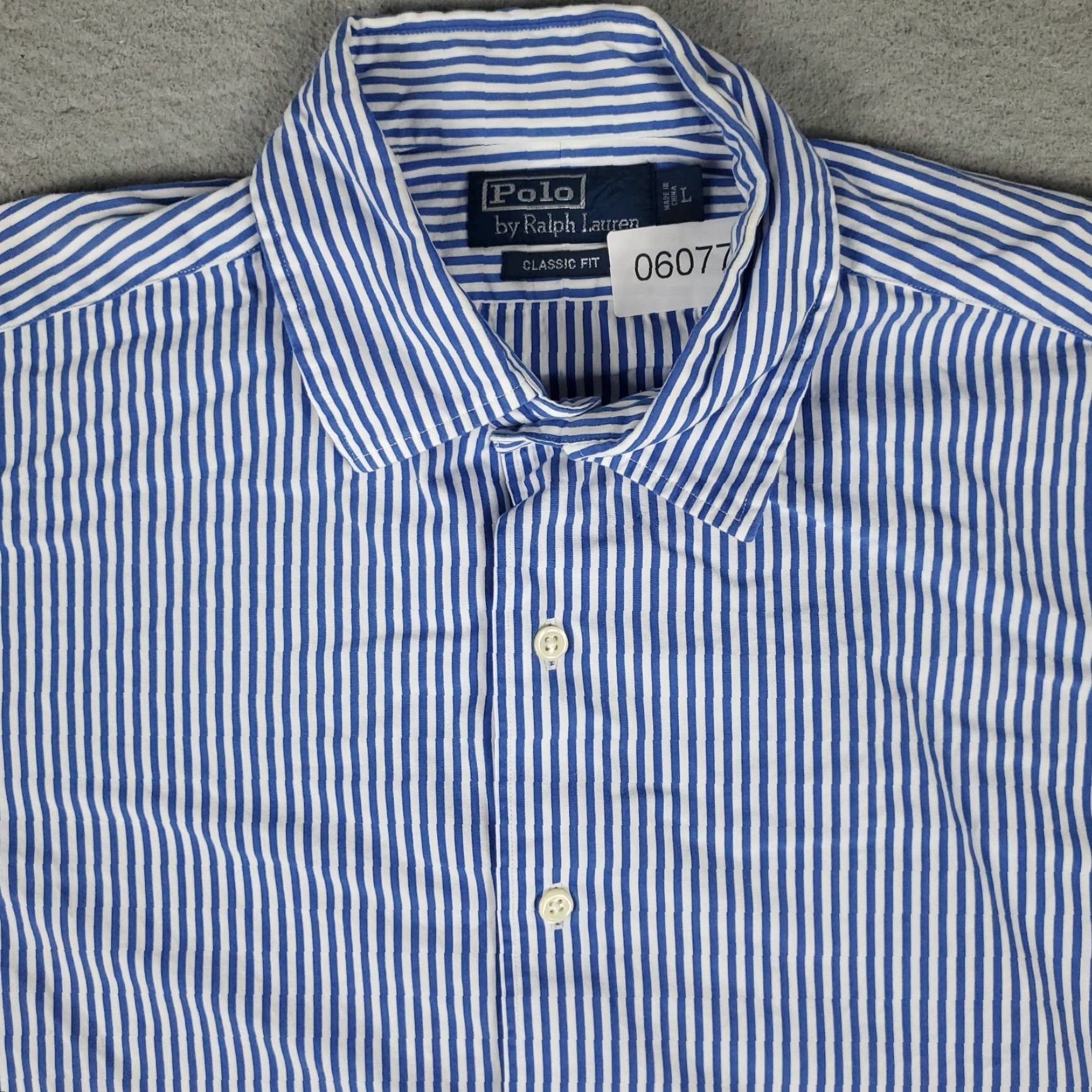 Ralph Lauren Ralph Lauren Shirt Men L Blue Striped Button-Down Long Sleeve Cotton Regular Fit Mens Size US L / EU 52-54 / 3 - 2 Thumbnail