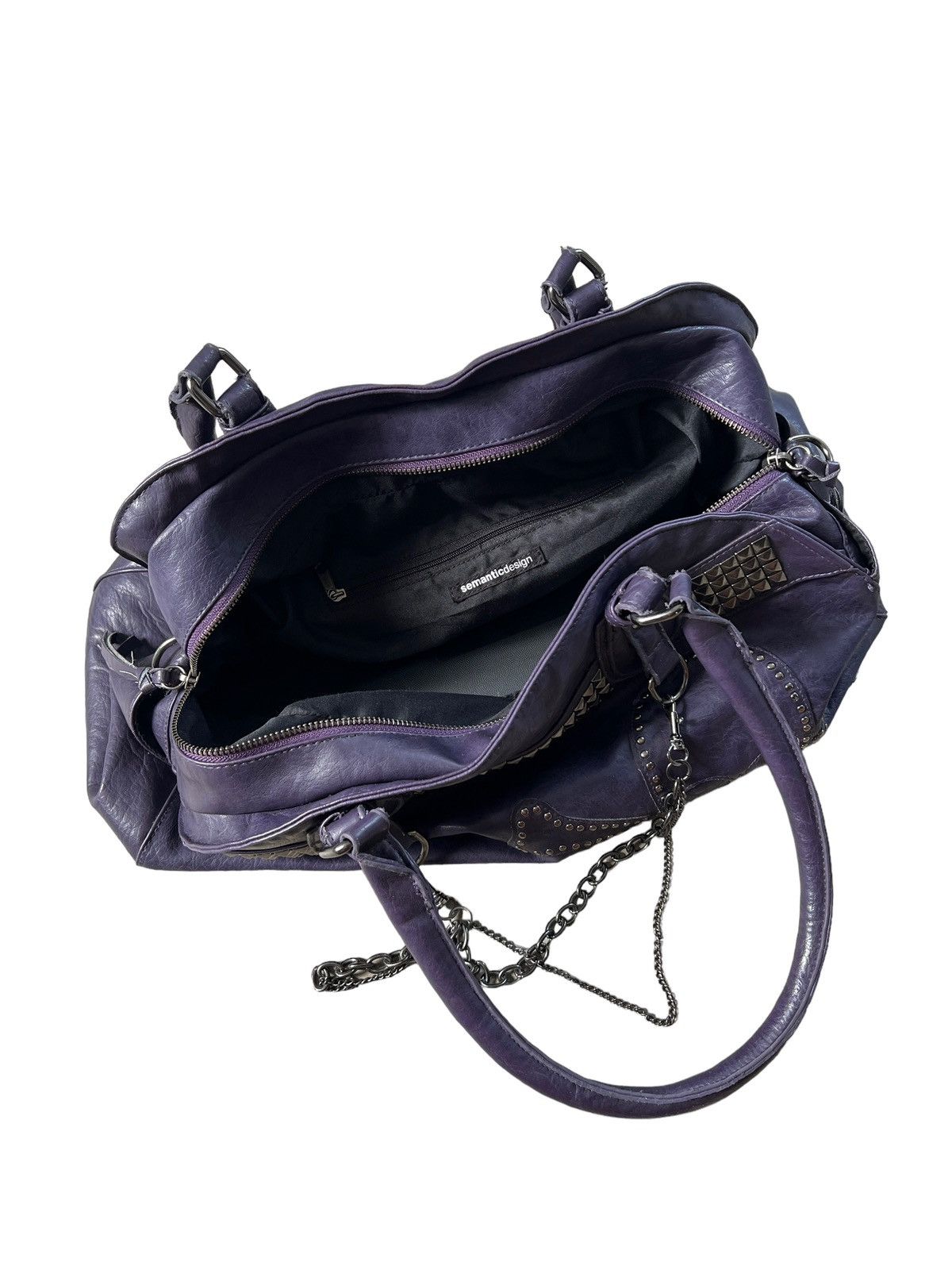 semanticdesign Semantic Design Studded Faux Leather Boston Bag Size ONE SIZE - 14 Thumbnail