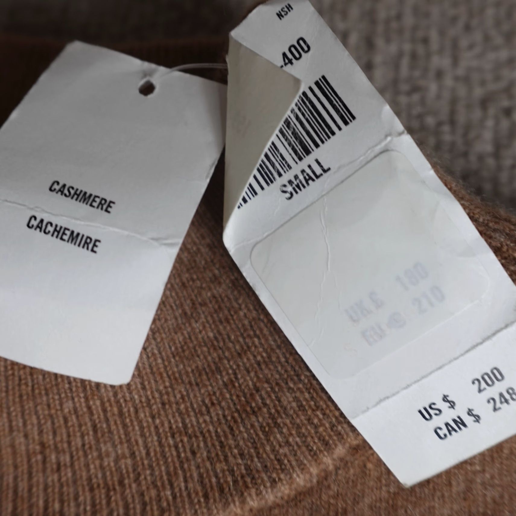 Abercrombie & Fitch Abercrombie & Fitch Sweater Dress Women Small Beige 100% Cashmere Mock Neck Knit Long Sleeve Pullover Casual Knee Length Vintage No Size S / US 4 / IT 40 - 3 Thumbnail