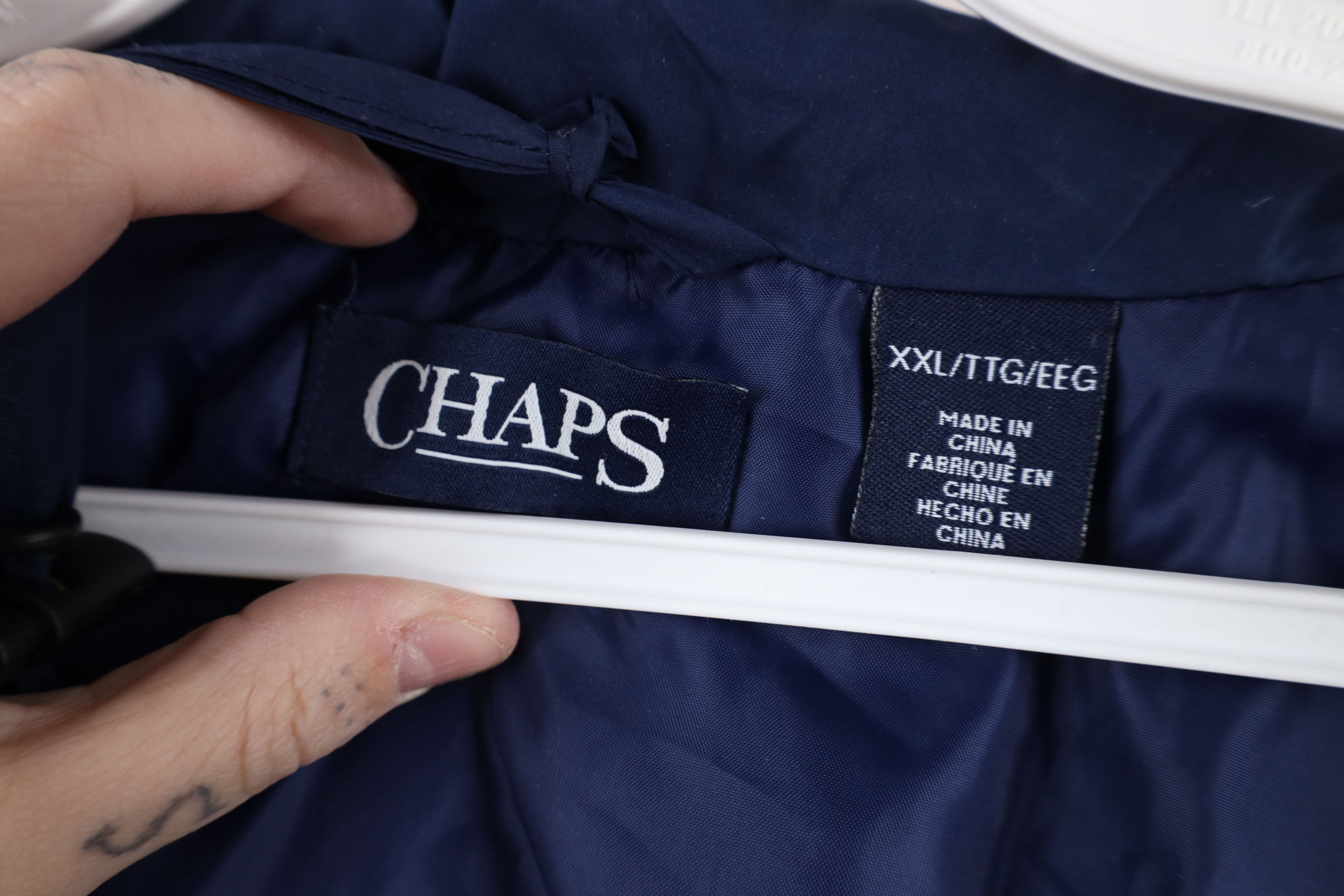 Chaps × Vintage Chaps Logo Lightweight Packable Puffer Vest Jacket Navy Blue Size US XXL / EU 58 / 5 - 9 Thumbnail