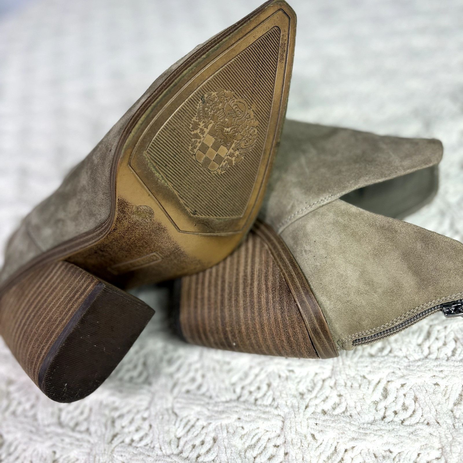 Vince Camuto Vince Camuto Women’s Gigietta Suede Leather Heeled Ankle Boo Size US 8.5 / IT 38.5 - 10 Thumbnail