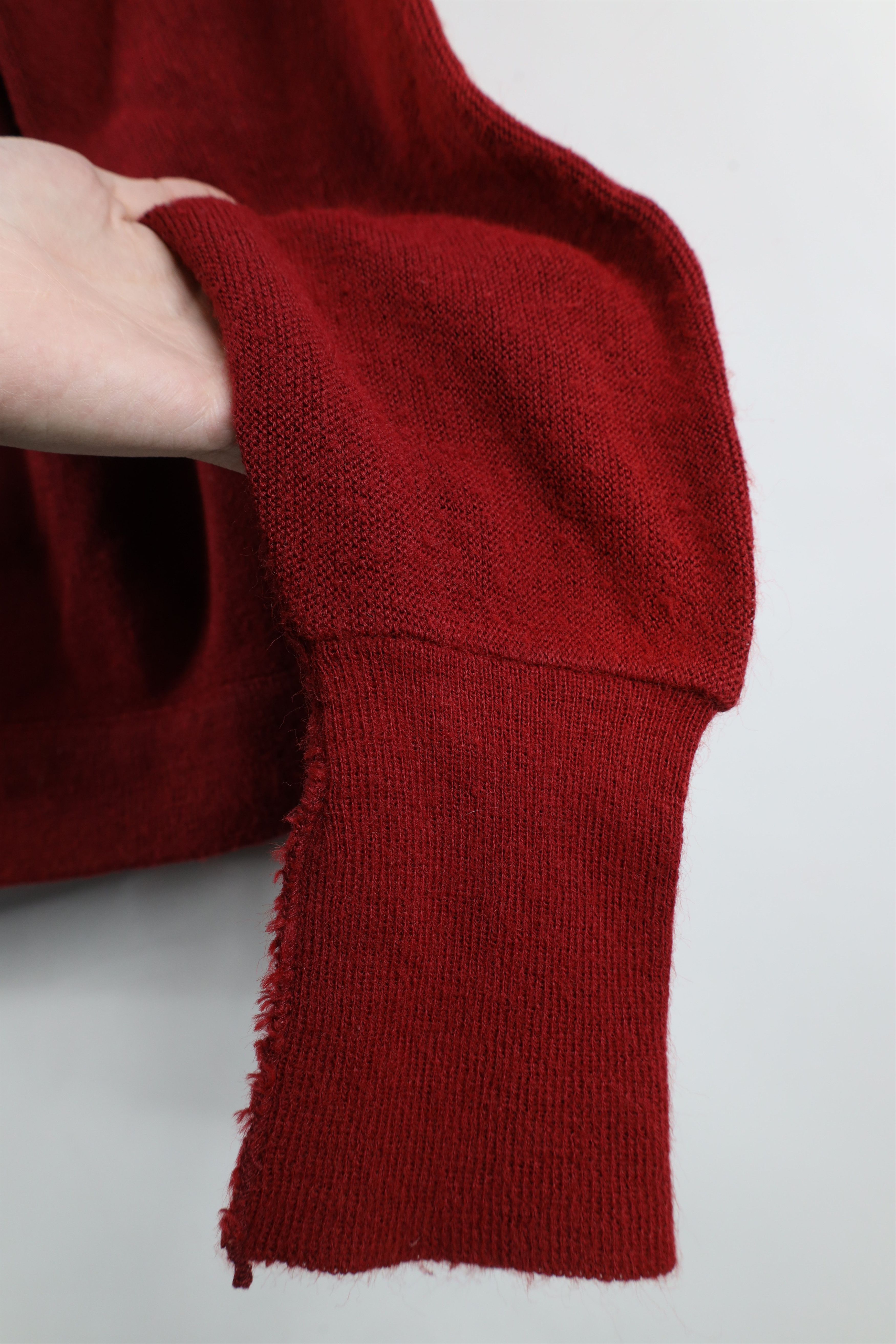Vintage Vintage 70s Streetwear Kurt Cobain Cardigan Sweater Red USA Size US L / EU 52-54 / 3 - 6 Thumbnail
