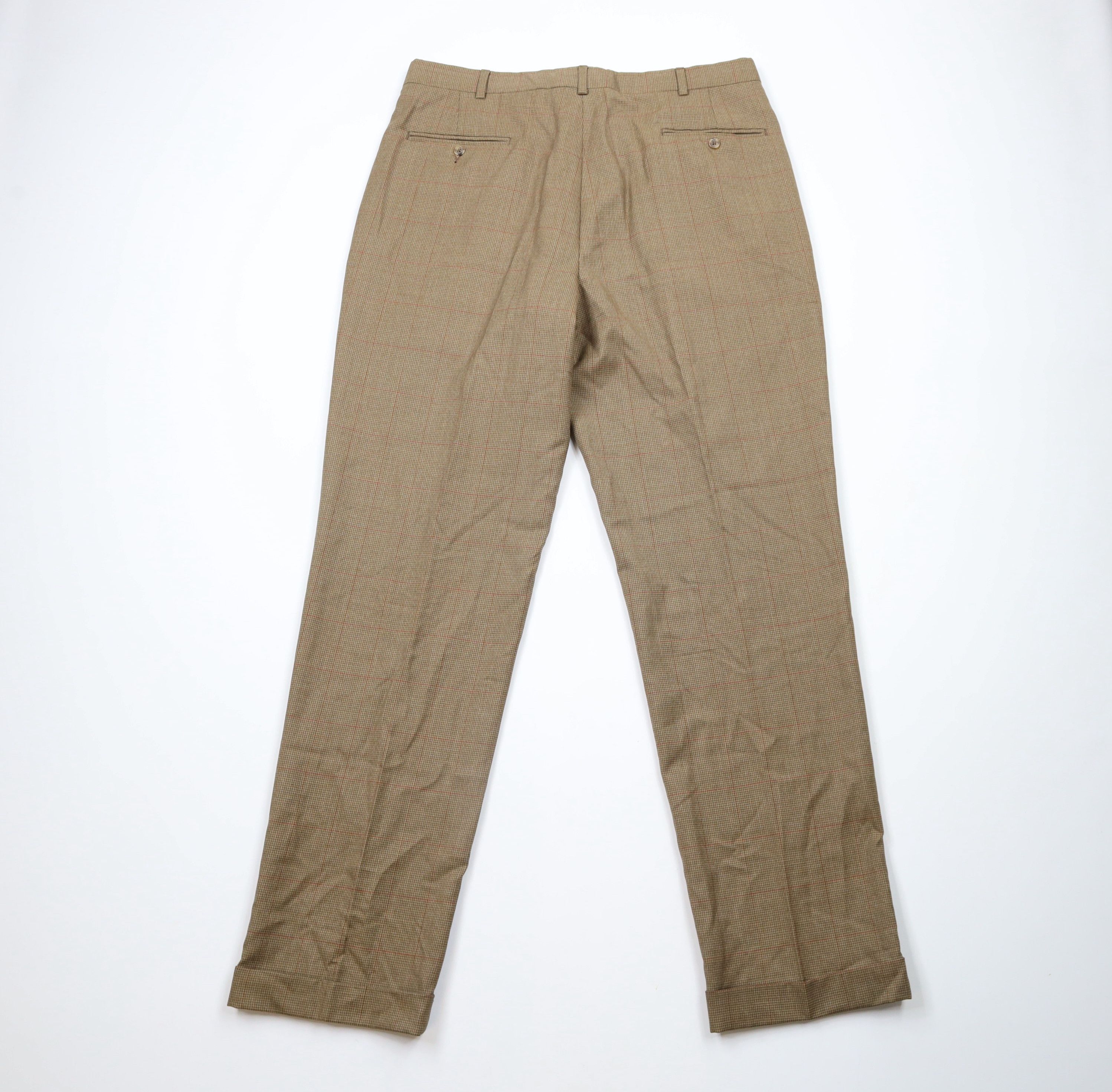 Tommy Hilfiger × Vintage Vintage 90s Tommy Hilfiger Cuffed Houndstooth Chino Pants Size US 36 / EU 52 - 7 Thumbnail