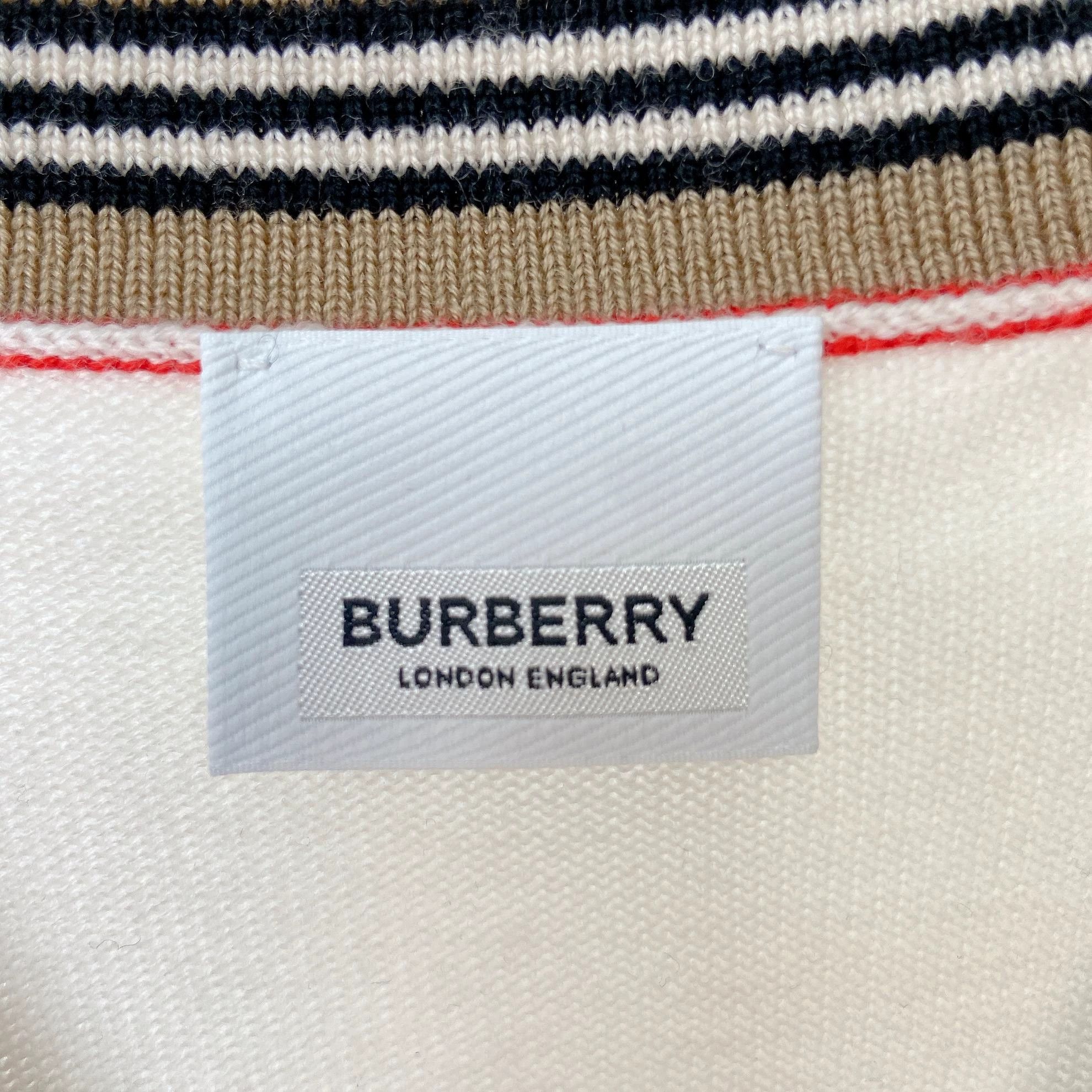 Burberry Burberry White Knit Cardigan 14Y New With Tags Size XS / US 0-2 / IT 36-38 - 6 Thumbnail