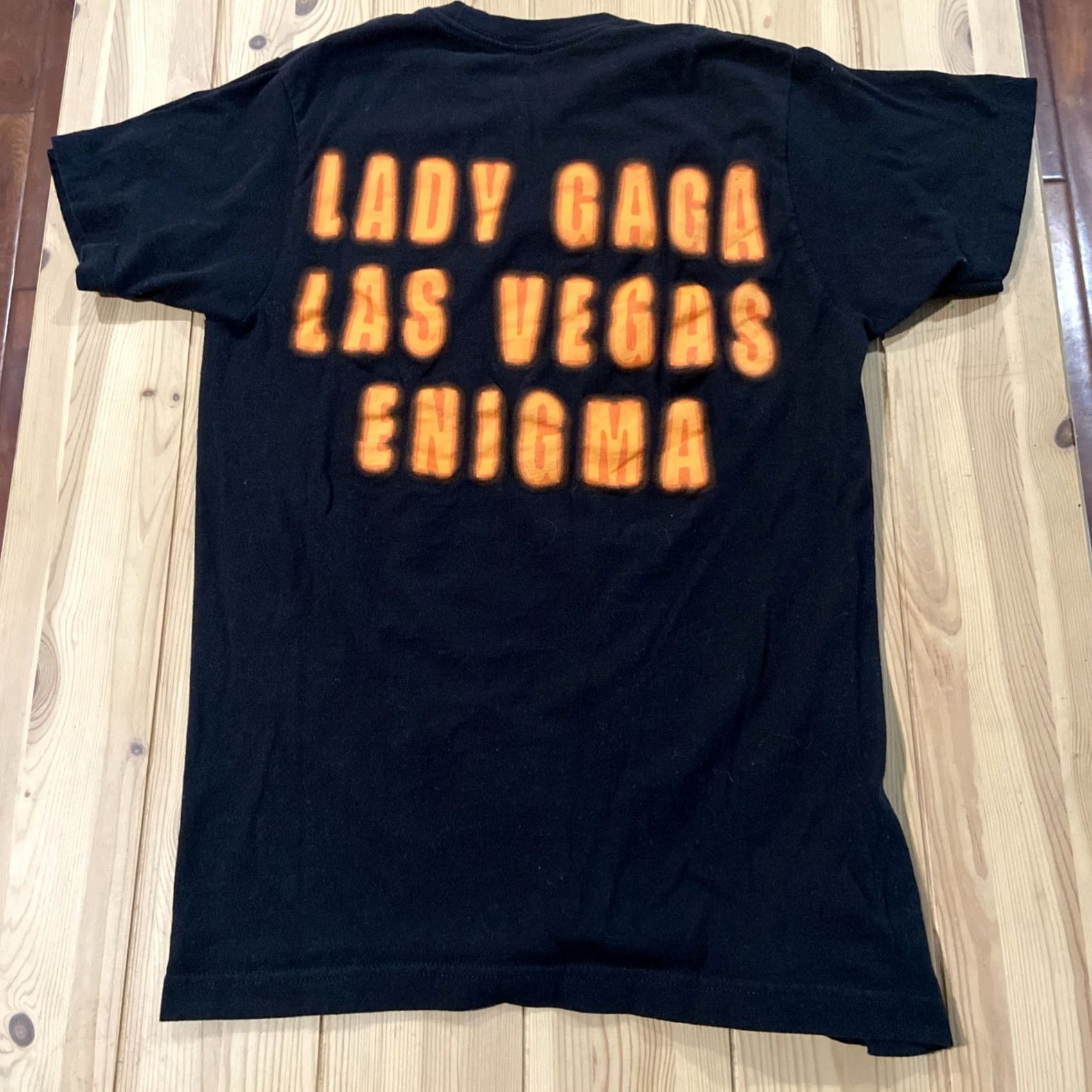 Vintage VINTAGE Lady Gaga Mens T-Shirt Black M 100% Cotton Short Sleeve Enigma Vegas Graphic Music Crew Neck Shirt Mens Size US M / EU 48-50 / 2 - 6 Thumbnail