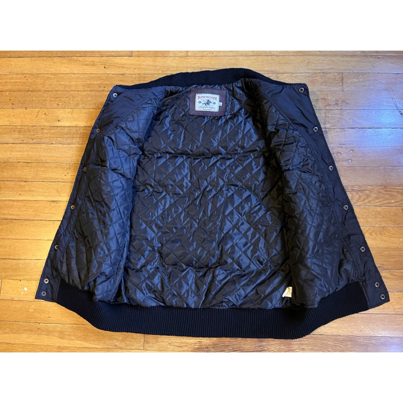 Vintage Winchester The American Legend Patch Puffer Vest Mens XL Black Quilted Vest Size US XL / EU 56 / 4 - 7 Thumbnail
