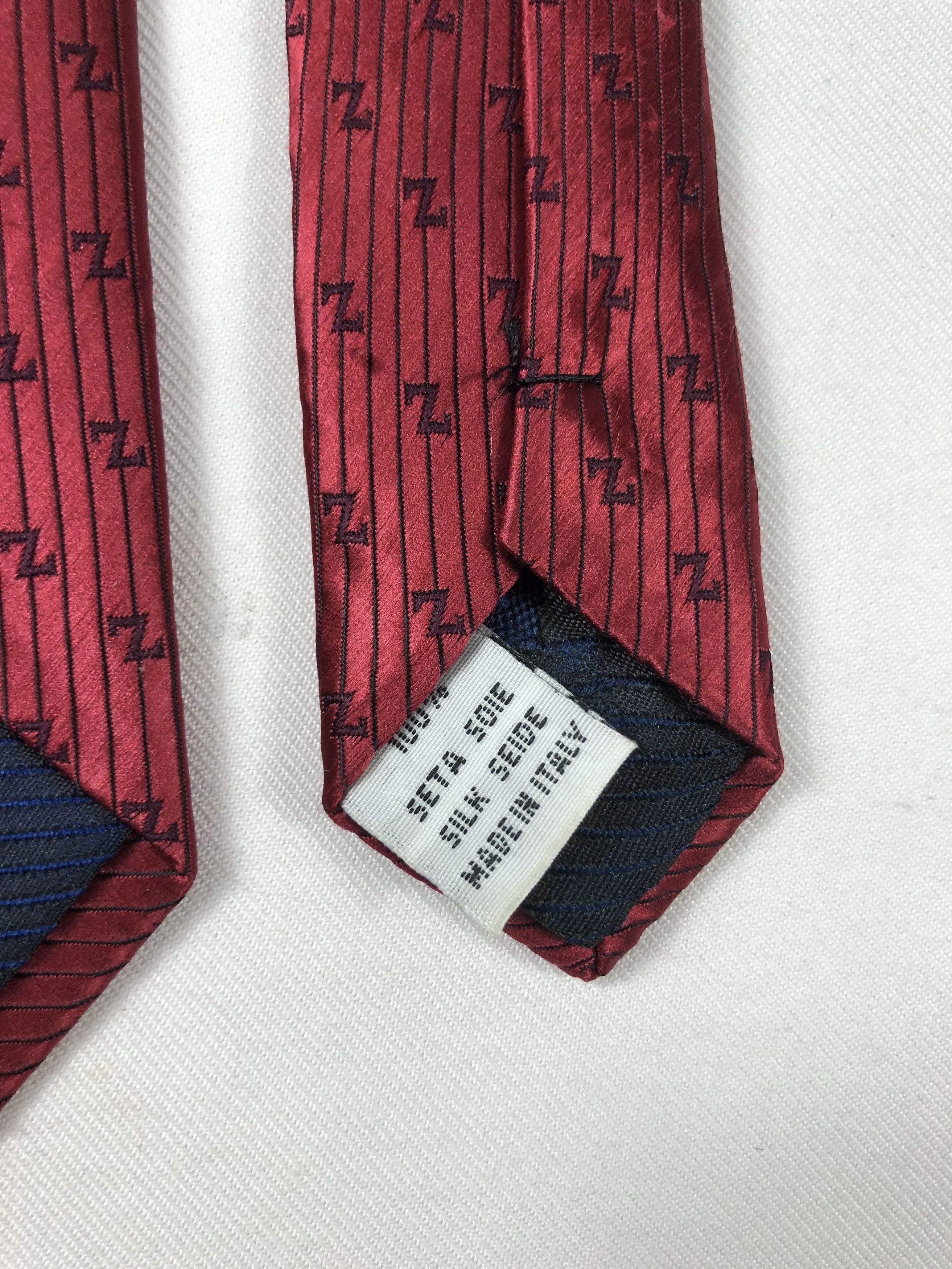Ermenegildo Zegna Rare Ermenegildo Zegna Monogram Silk Tie Made in Italy Size ONE SIZE - 8 Thumbnail