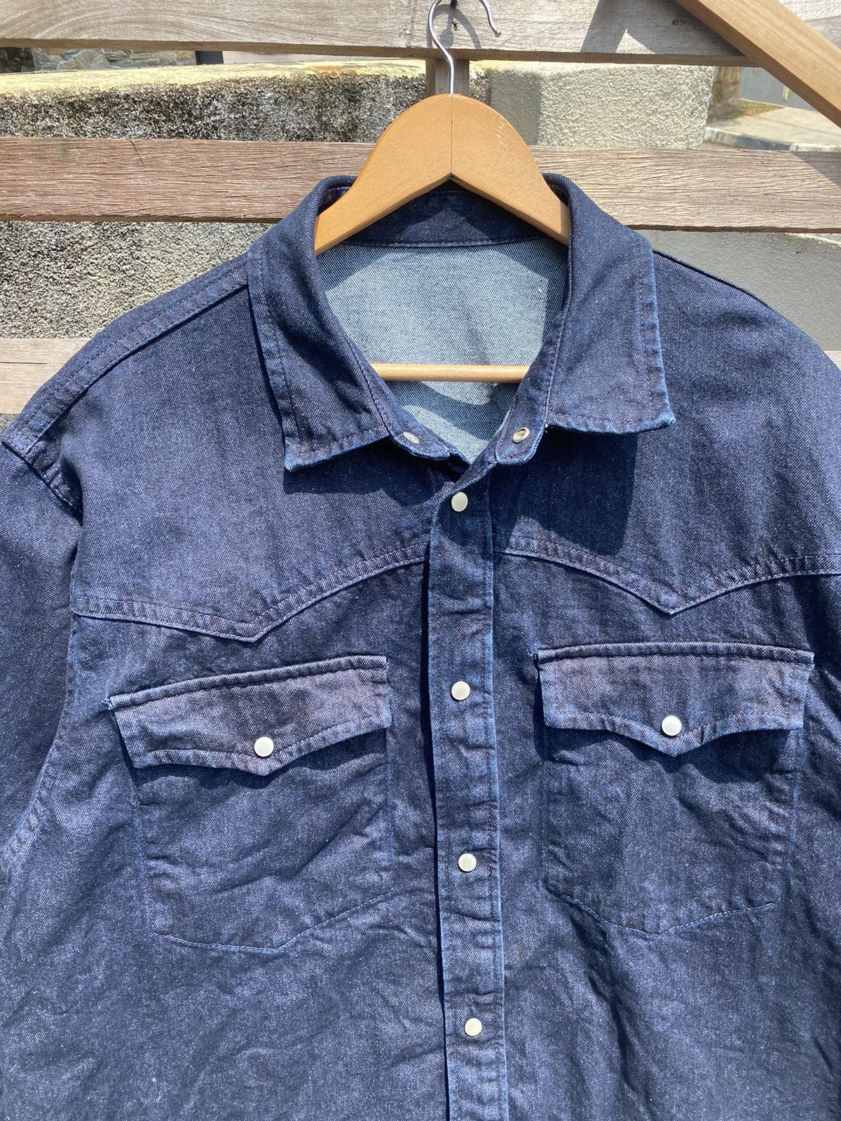 GU GU Blue Denim Jacket Big Size Size US XL / EU 56 / 4 - 3 Thumbnail