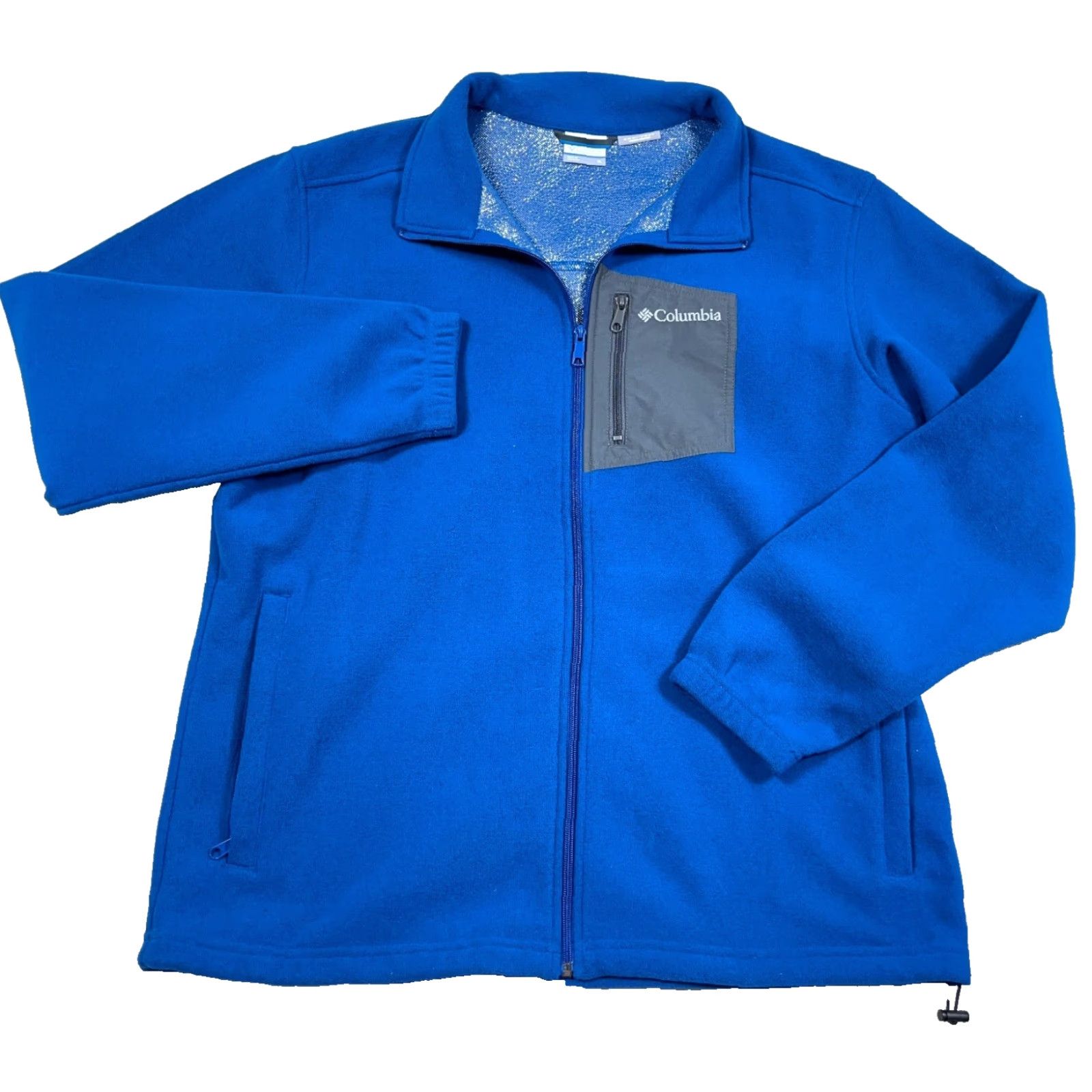 Vintage Columbia Jacket Men XL Royal Blue Fleece Omni Heat Thermal Lined Full Zip Adult Jacket Size US XL / EU 56 / 4 - 2 Thumbnail