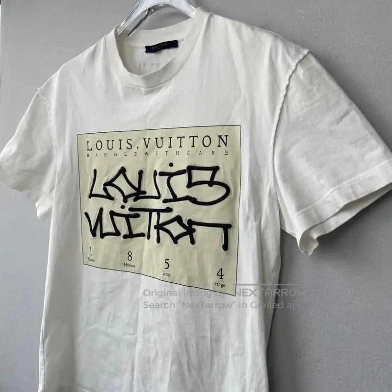 Louis Vuitton Louis Vuitton Beige Cotton Men's T-Shirt . Size US S / EU 44-46 / 1 - 3 Thumbnail