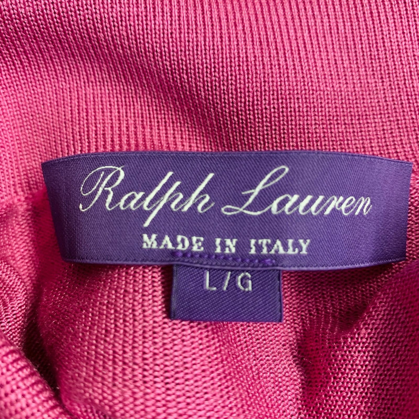 Ralph Lauren L Pink Raspberry Mulberry Silk Embroidered Polo Casual Top Size L / US 10 / IT 46 - 5 Thumbnail