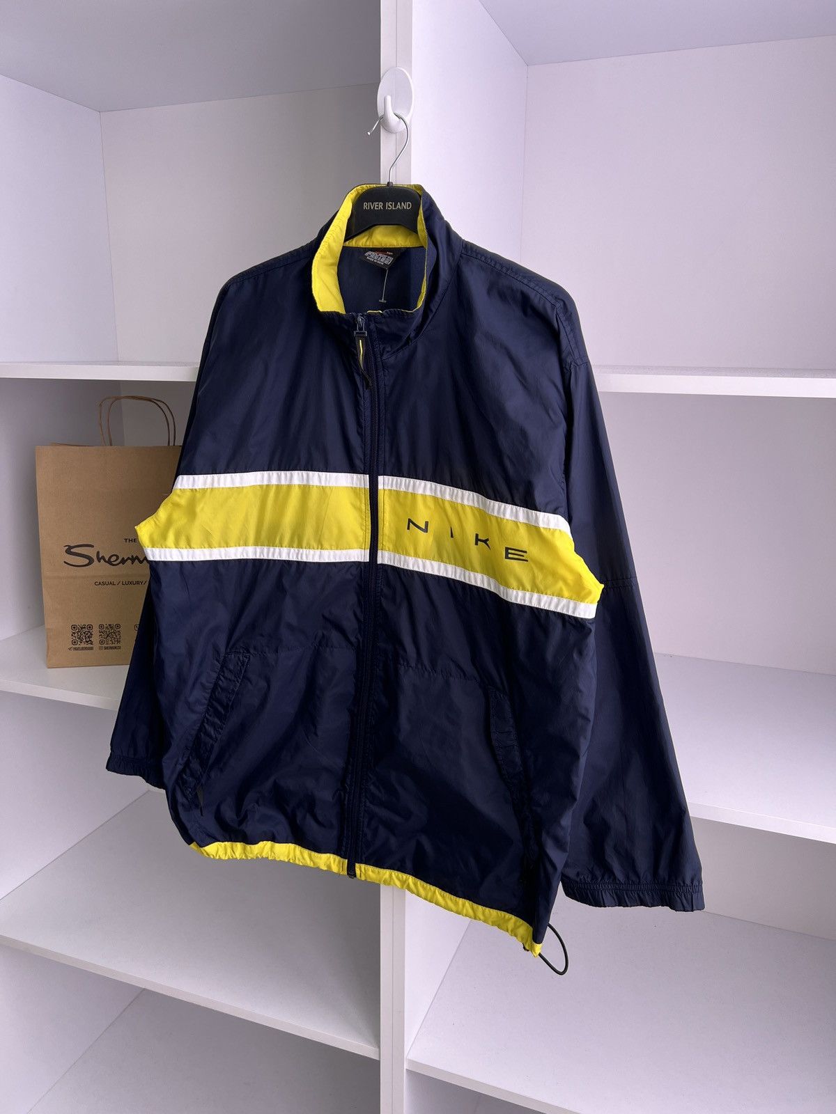 Nike × Vintage Vintage Nike swoosh track jacket drill streetwear y2k Size US M / EU 48-50 / 2 - 5 Thumbnail