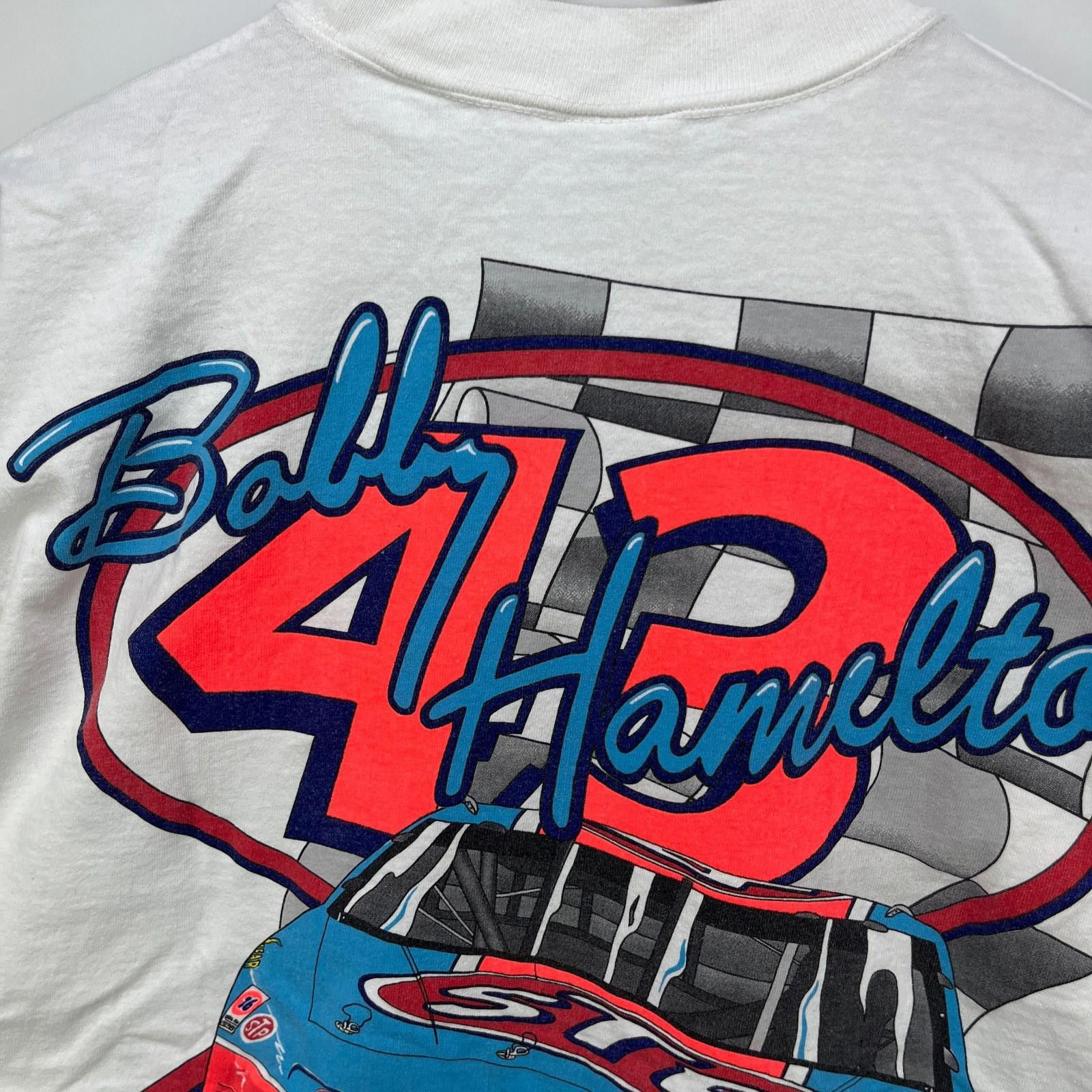 NASCAR Vintage 90s NASCAR Bobby Hamilton T Shirt Made In USA Medium Size US M / EU 48-50 / 2 - 8 Thumbnail