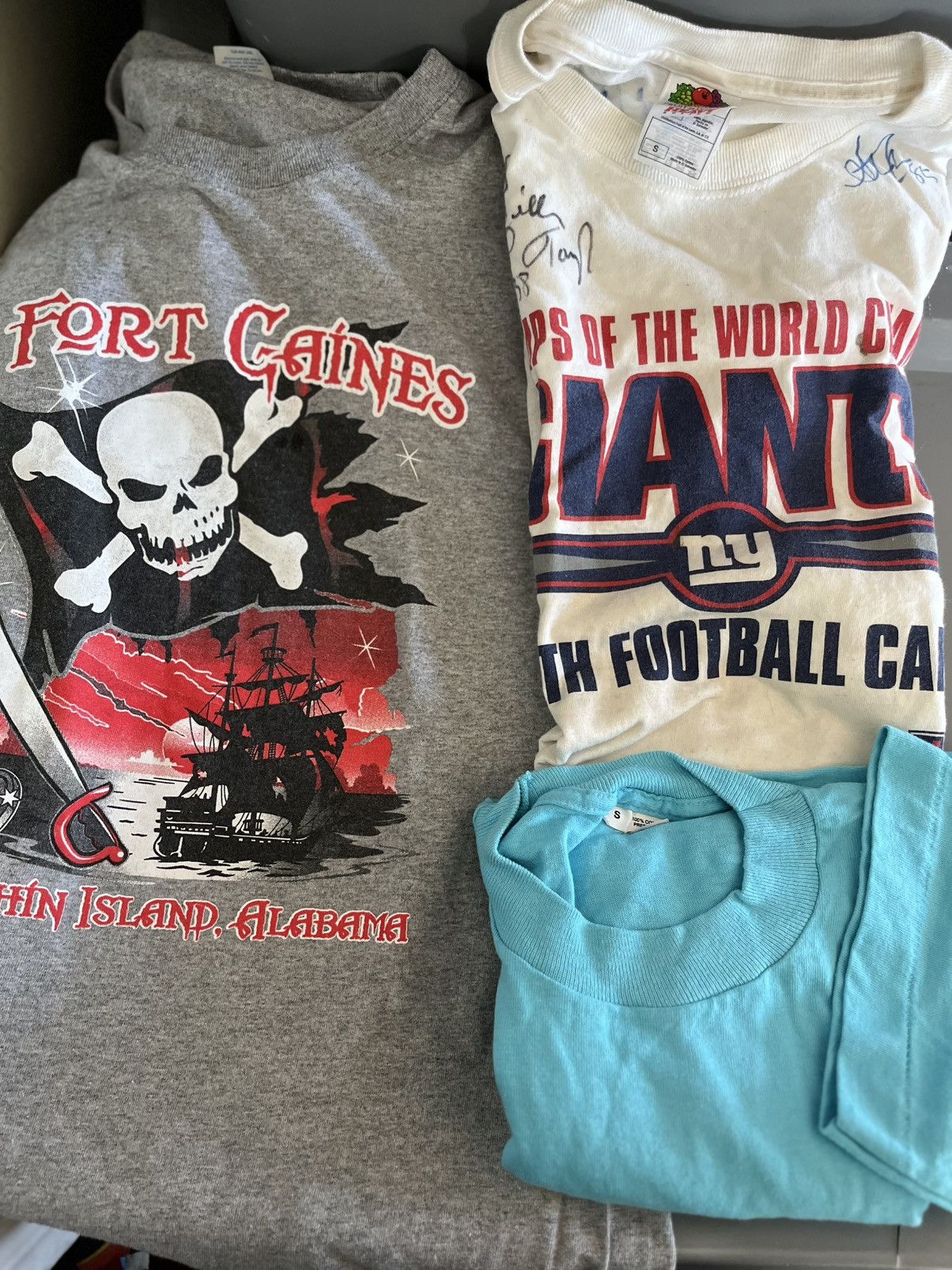 Fruit Of The Loom 3 vintage shirt bundle single stitch / new york giants / y2k Size US S / EU 44-46 / 1 - 1 Thumbnail