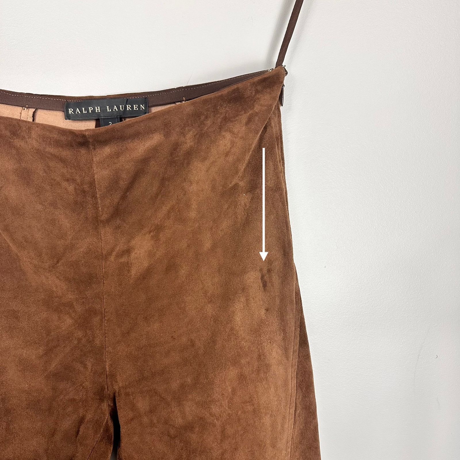 Ralph Lauren Polo Ralph Lauren Lambskin Suede Riding Pant Cinnamon Size 2 Size 26" / US 2 / IT 38 - 11 Thumbnail