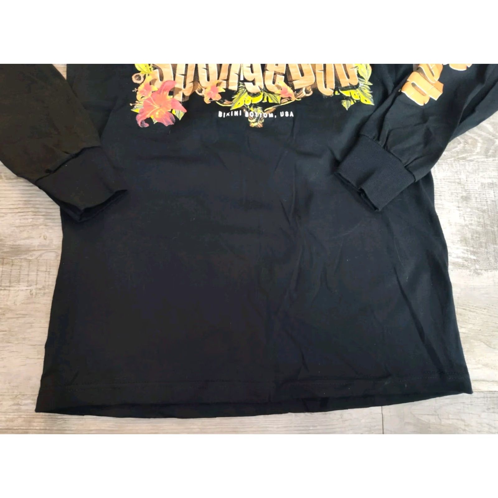 Vintage VINTAGE SpongeBob SquarePants Graphic Long Sleeve T-Shirt Adult Medium Black Y2K Mens Size US M / EU 48-50 / 2 - 2 Thumbnail