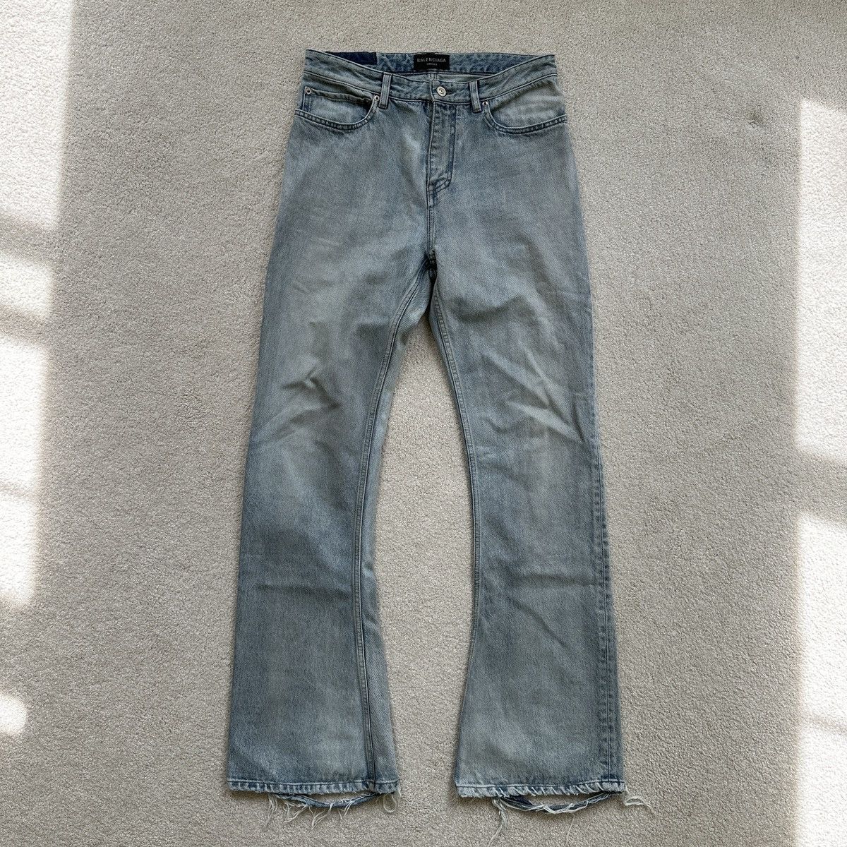 Pre-owned Balenciaga Bootcut Jeans In Blue