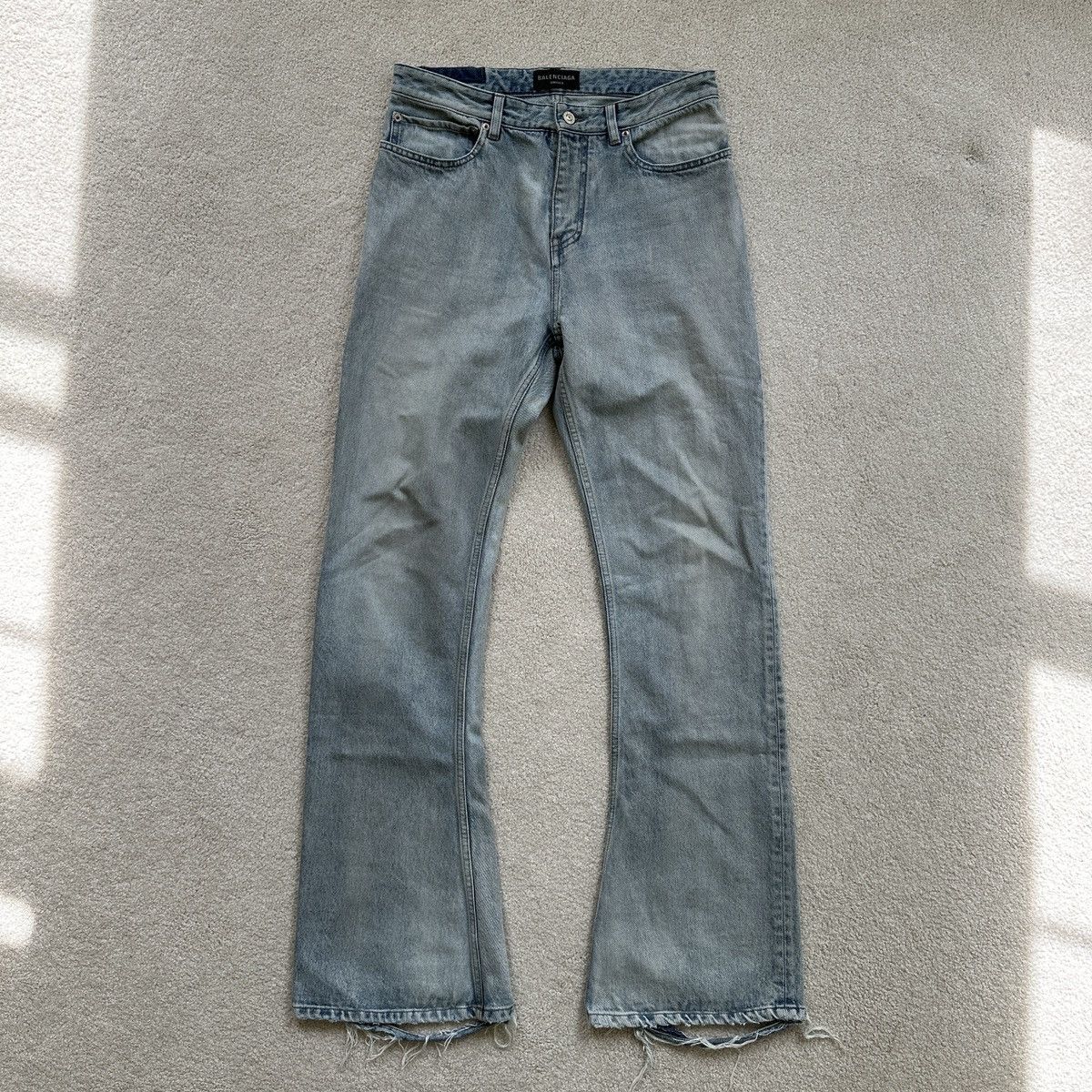 image of Balenciaga Bootcut Jeans in Blue, Men's (Size 32)