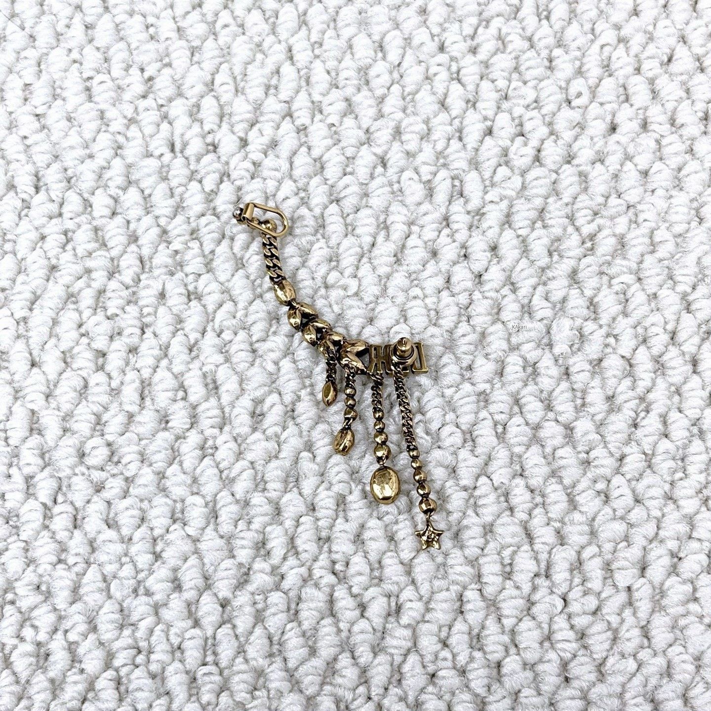 Dior Dior Gold Laurel Branch Crystal Logo Earrings Size US XXS / EU 40 - 2 Thumbnail