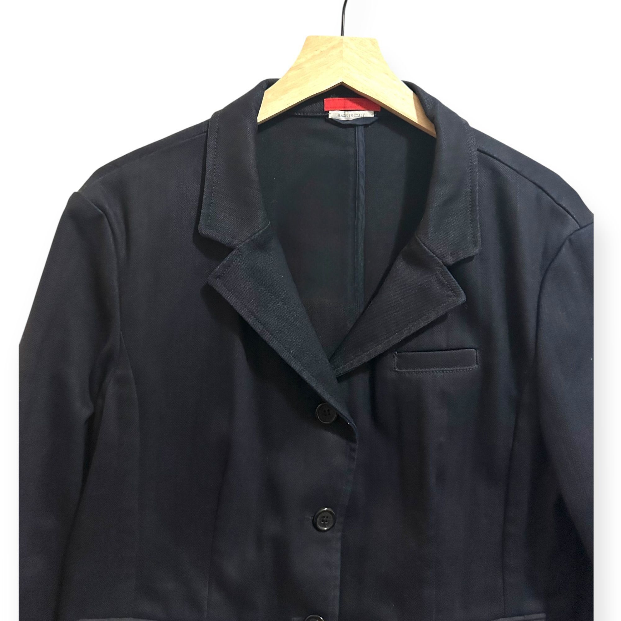 Prada Prada Architectural Navy Cropped Blazer 2008 IT 46 Size L / US 10 / IT 46 - 9 Thumbnail