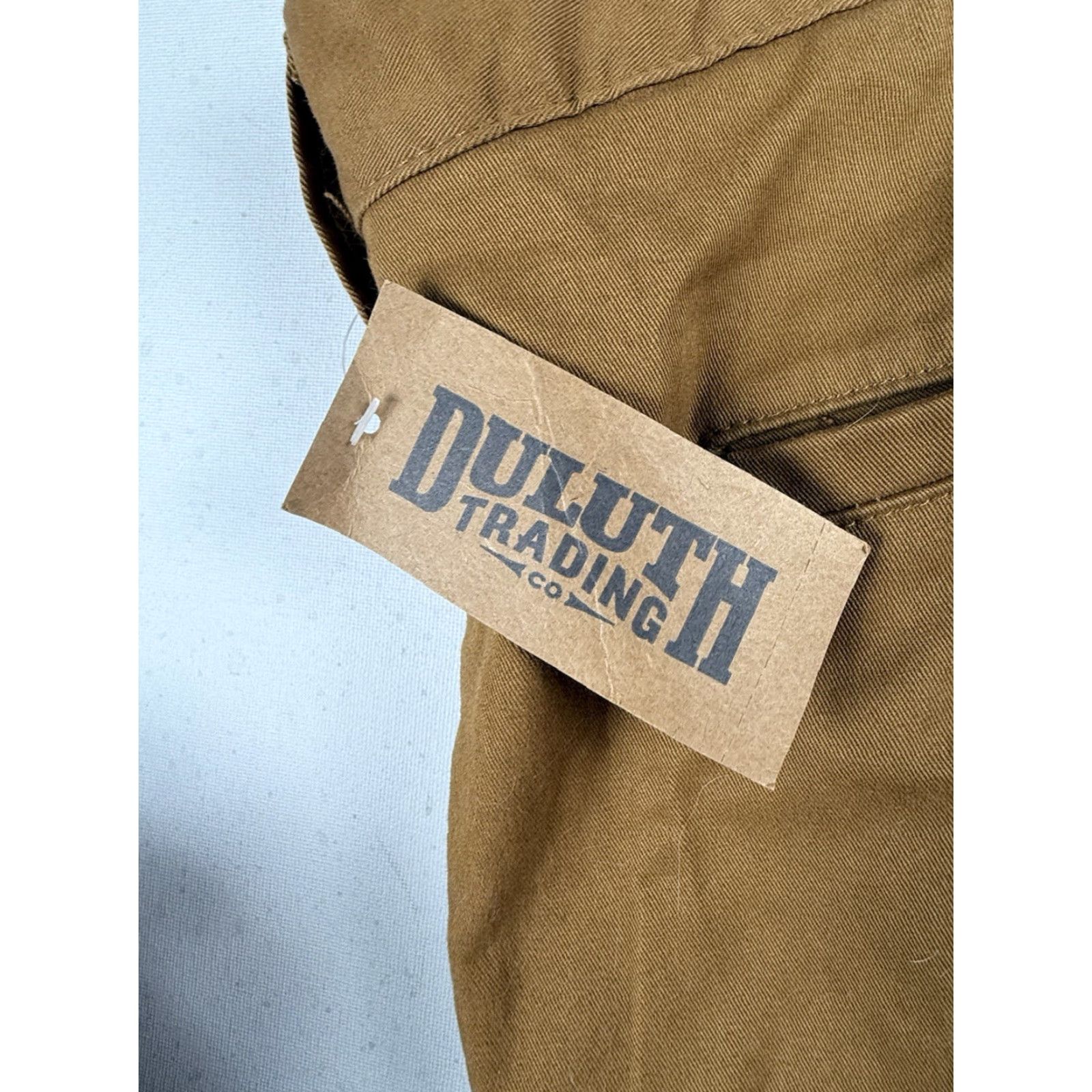 Vintage Duluth Pants Mens 38x28 Khakis Flat Front Canvas Brown 28 Inseam Regular Straight NWT Flex Ballroom Standard Fit Pockets Barley NWT Size US 38 / EU 54 - 2 Thumbnail