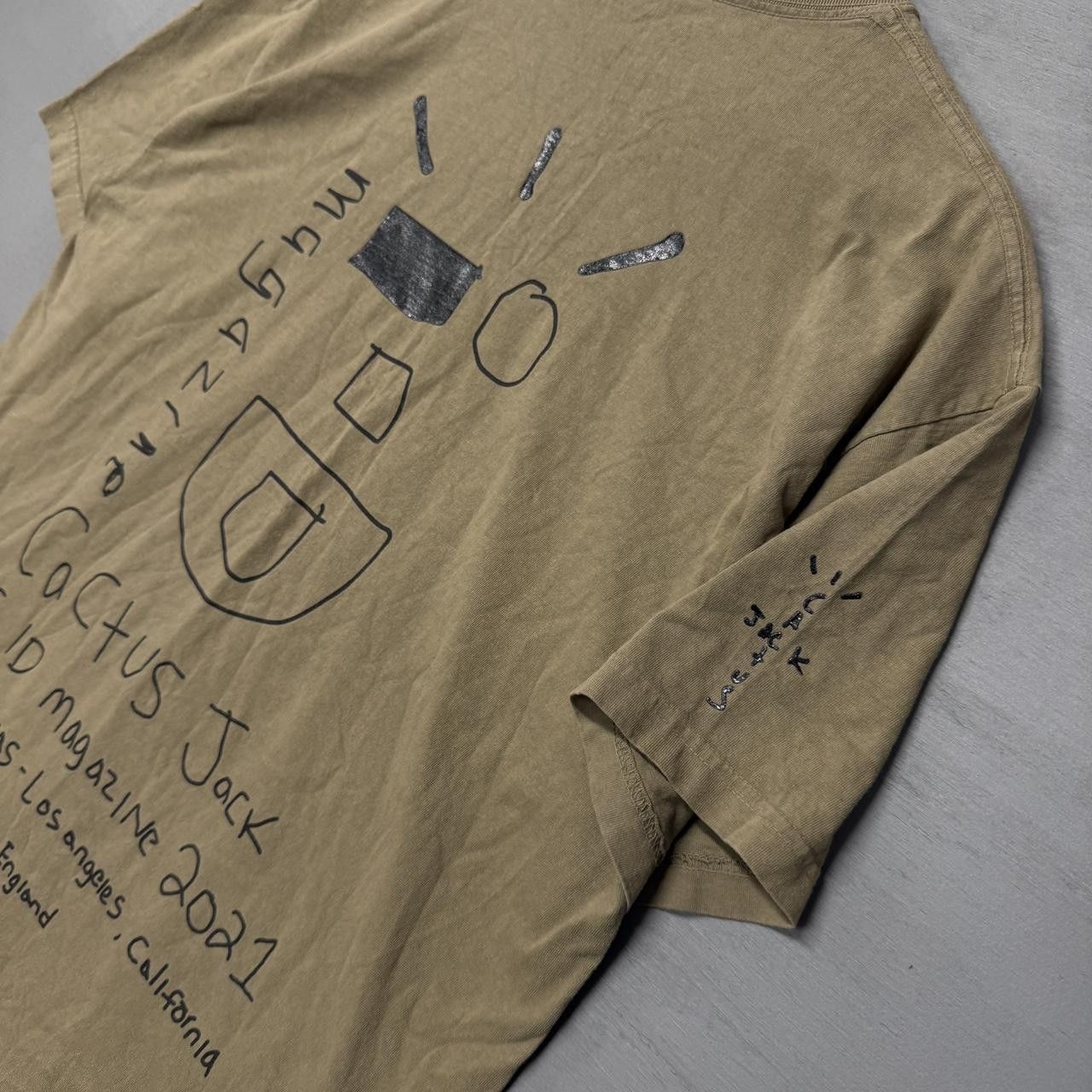 Travis Scott Cactus Jack Travis Scott x i-D Cactus Wink Tan Shirt Large Size US L / EU 52-54 / 3 - 4 Thumbnail