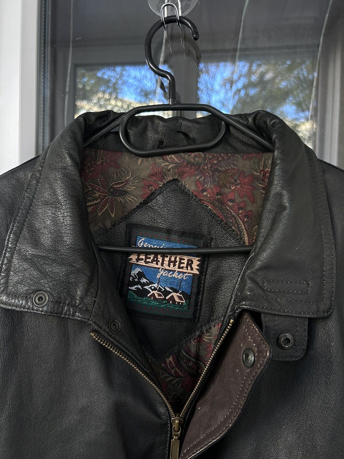 Genuine Leather × Vintage Vintage Genuine Leather jacket mens bombers mens biker Size US XL / EU 56 / 4 - 4 Thumbnail