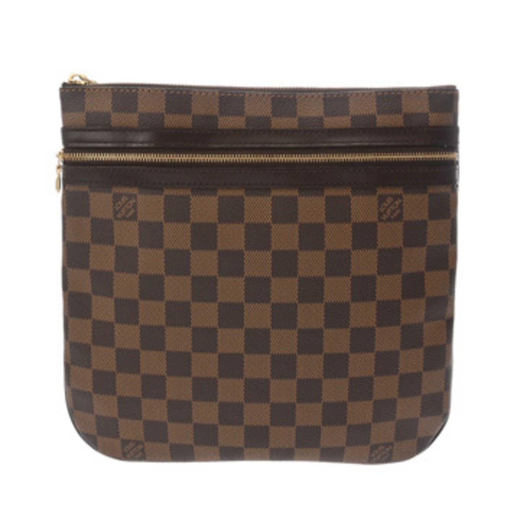 Louis Vuitton Damier Pochette Bosphore Brown N51111 Women's Canvas Shoulder Bag