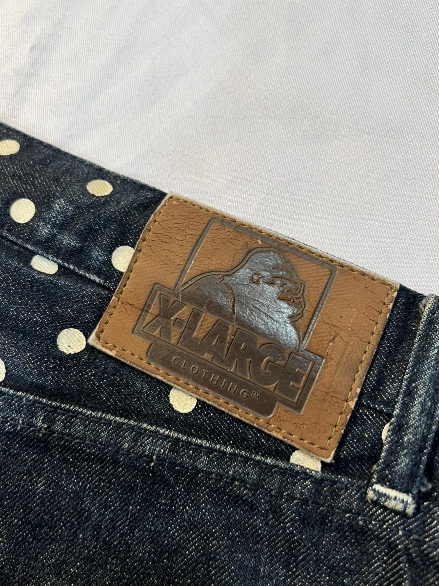 Japanese Brand × Xlarge X-LARGE POLKA DOTS PATTERN SELVEDGE DENIM PANT Size US 33 - 9 Thumbnail