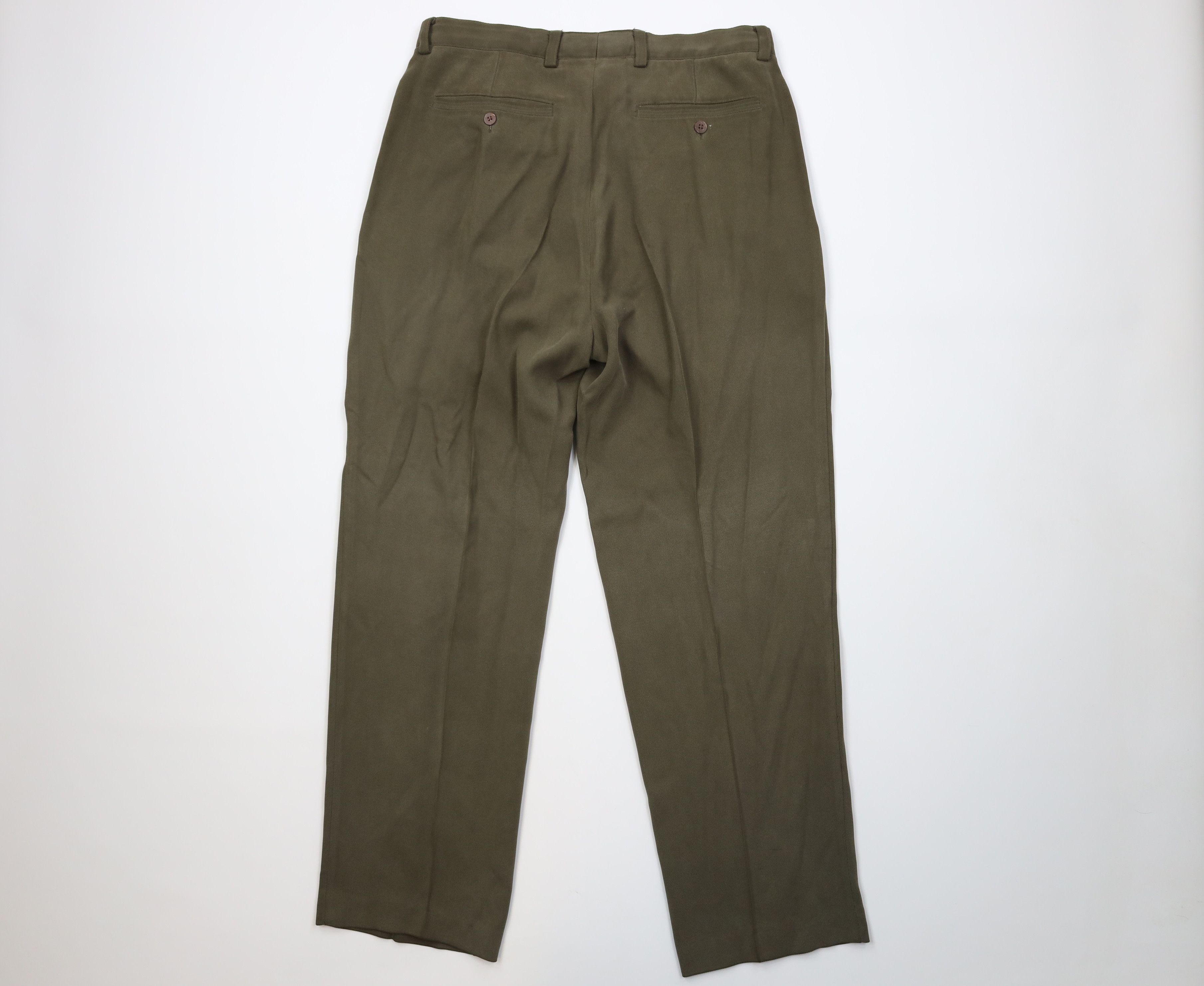 Tommy Bahama Vintage 90s Tommy Bahama Wide Leg Chino Pants Trousers Green Size US 36 / EU 52 - 10 Thumbnail