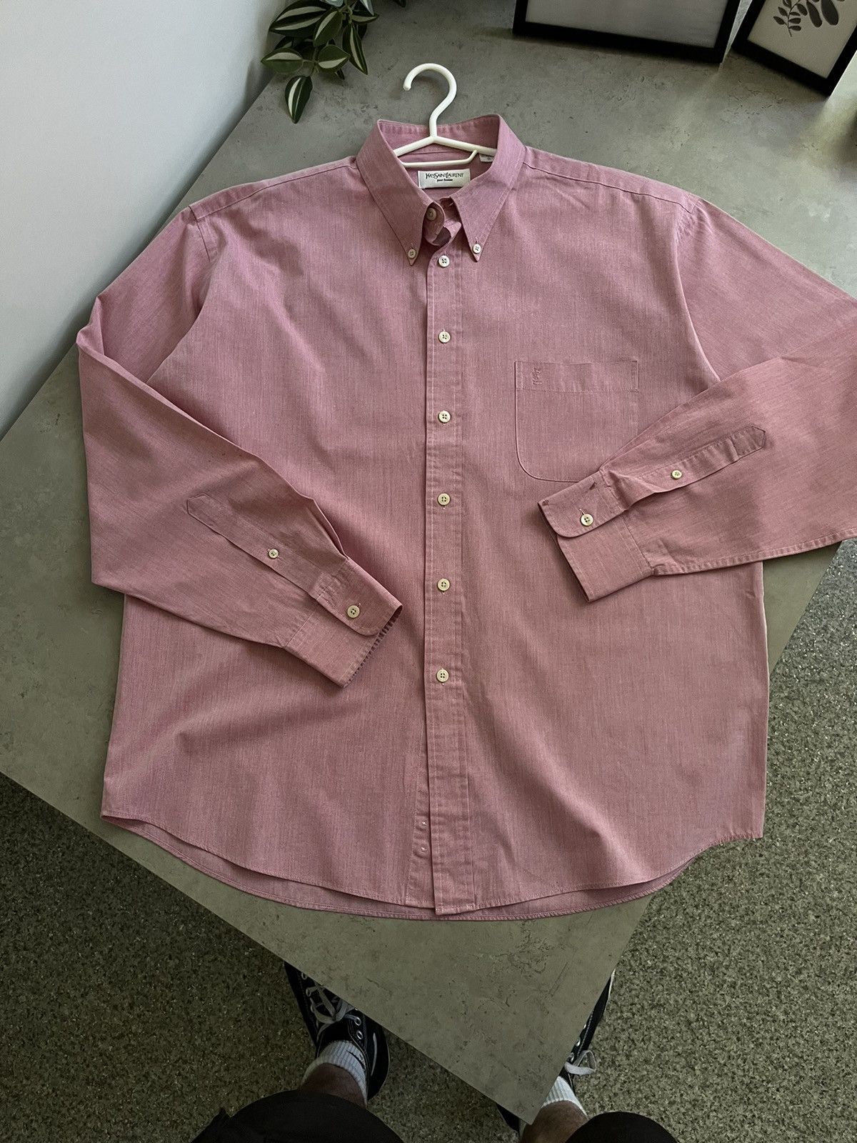 Saint Laurent Paris × Yves Saint Laurent Yves Saint Laurent Vintage Classic Shirt L Size US L / EU 52-54 / 3 - 1 Thumbnail
