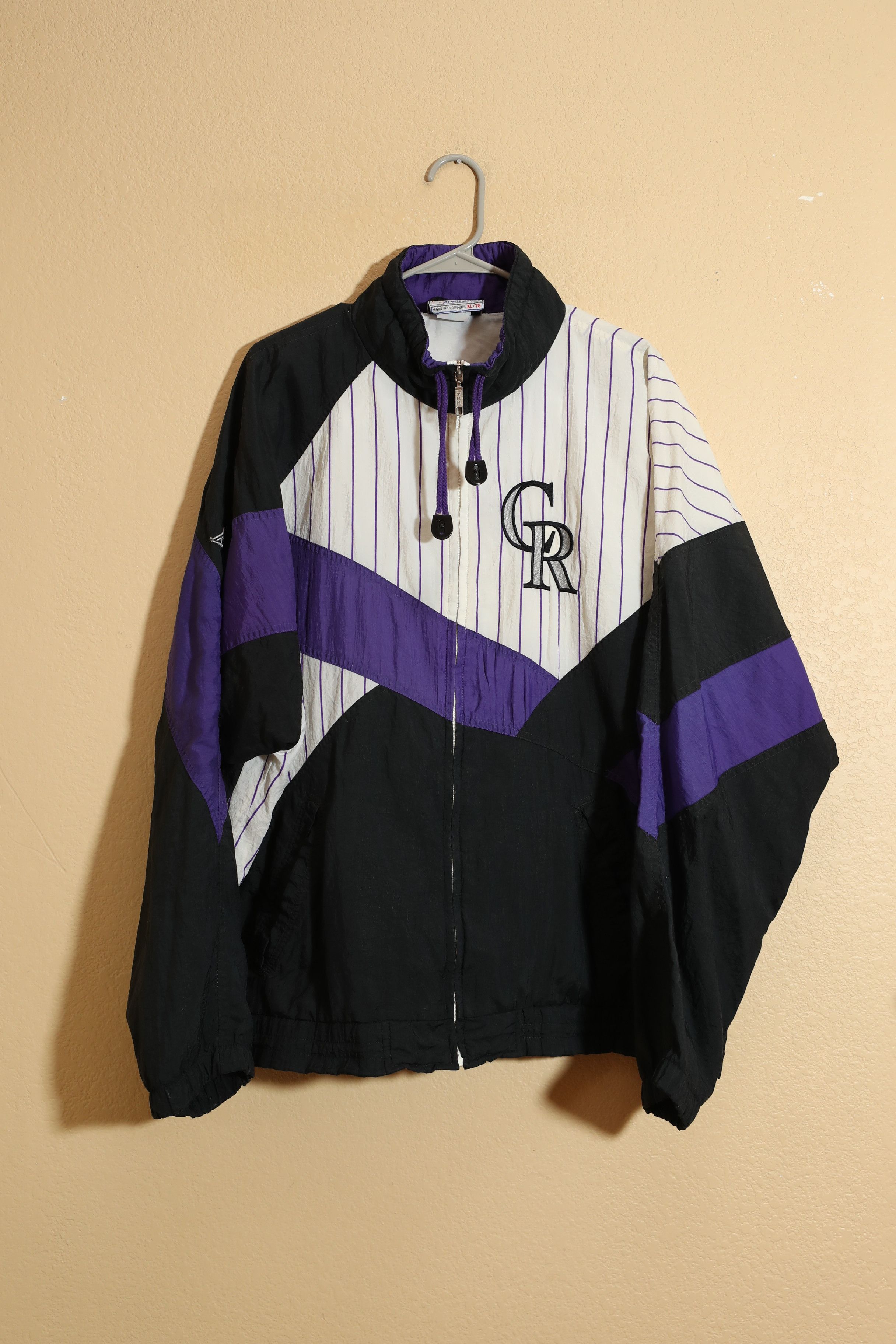 Apex One MLB (Apex One) Colorado Rockies Spell-Out Jacket 1990s (XL) Size US XL / EU 56 / 4 - 1 Thumbnail