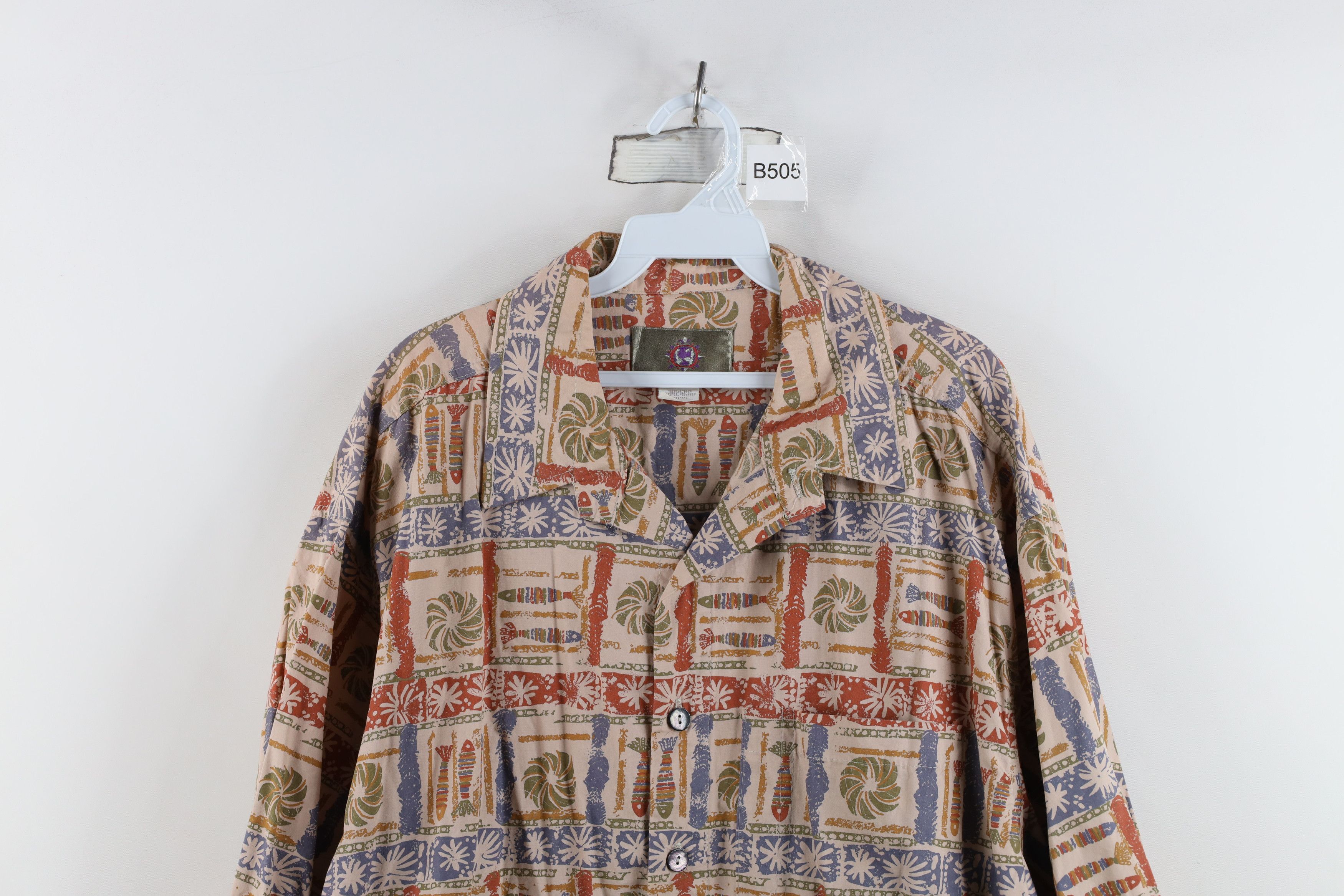 Vintage Vintage 90s Streetwear Fish Camp Collar Button Shirt USA Size US XL / EU 56 / 4 - 2 Thumbnail