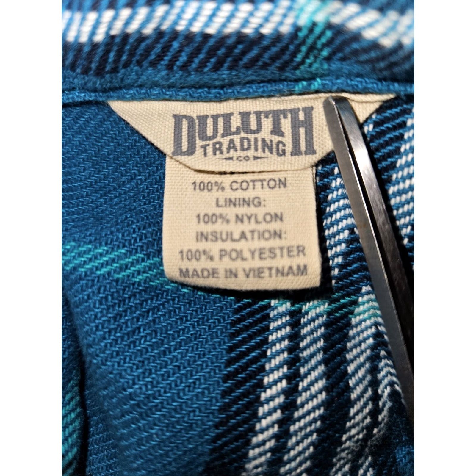 Altea Duluth Trading Flannel Jacket Women's XS Teal Plaid Quilted Snap Insulated Size XS / US 0-2 / IT 36-38 - 2 Thumbnail
