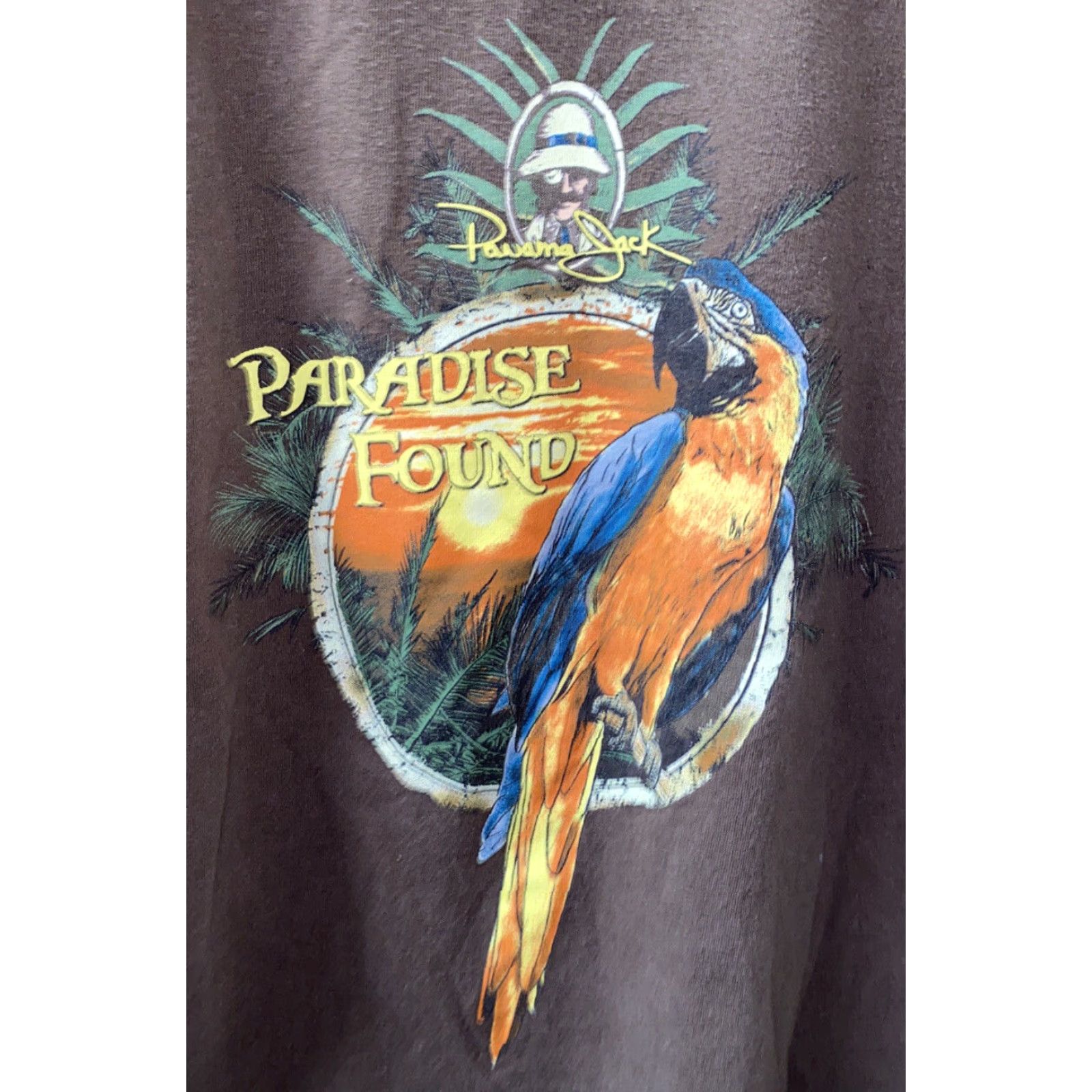 Panama Jack Panama Jack Mens T-Shirt Short Sleeve Brown Cotton Regular Fit M Paradise Found 20In Armpit Size US M / EU 48-50 / 2 - 5 Thumbnail