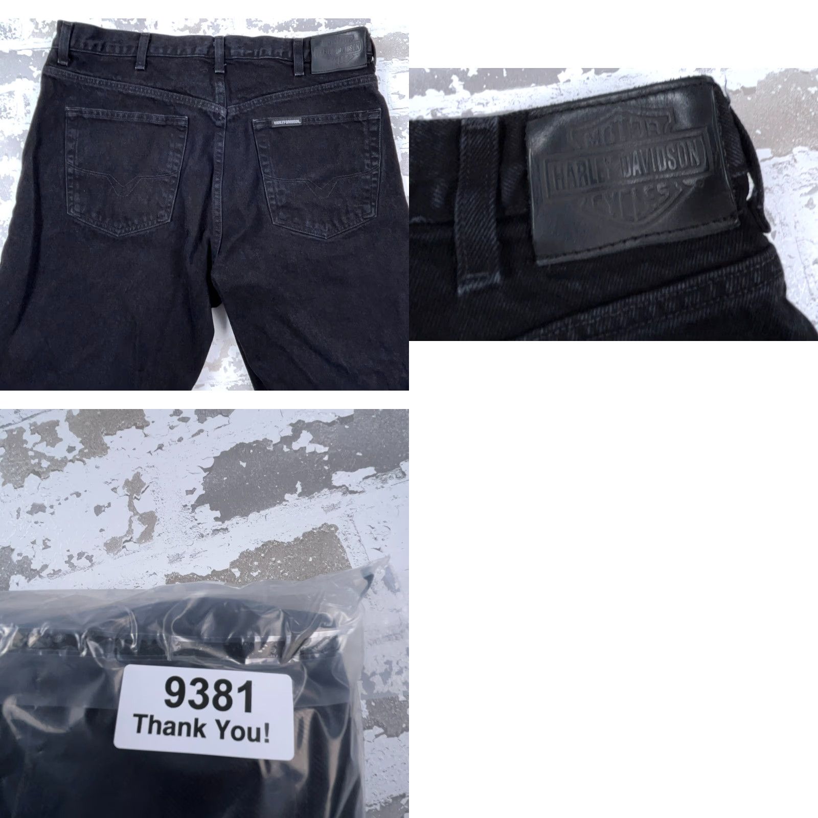 Harley Davidson Vintage Harley-Davidson Jeans Men 38x30 Relaxed Fit Straight Leg Black Denim 5-Pocket Belt Loops Charcoal Wash Comfortable Classic American Y2K Mens Size US 38 / EU 54 - 9 Thumbnail