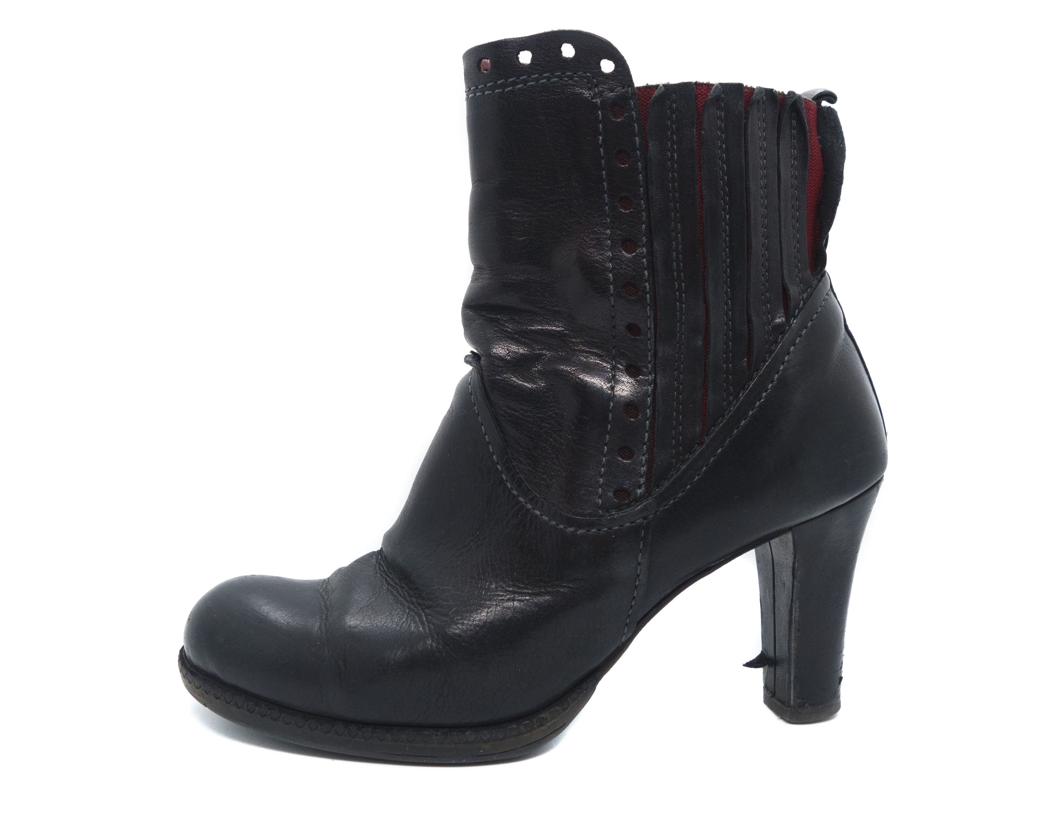 A.S.98 AS98 Queen Heeled Leather Boots Size US 9 / IT 39 - 2 Thumbnail