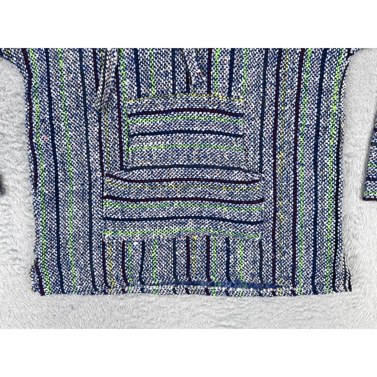 KangaROOS Baja Hoodie Mens Medium Blue Multicolor Striped Heavyweight Kangaroo Pocket Size US M / EU 48-50 / 2 - 5 Thumbnail