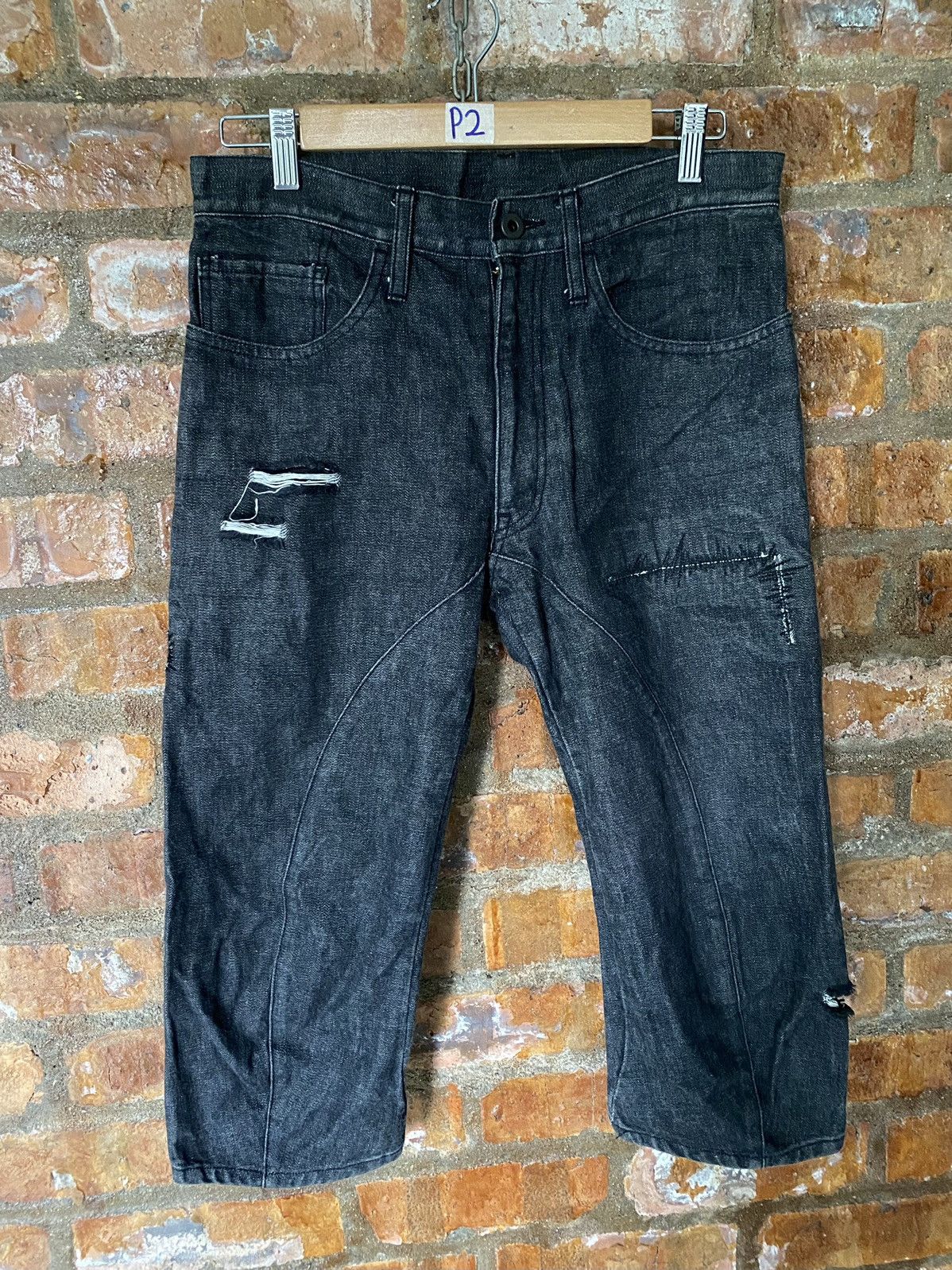 Japanese Brand 2000s EDGE RUPERT O ring distressed 3/4 pants Size US 30 / EU 46 - 2 Thumbnail