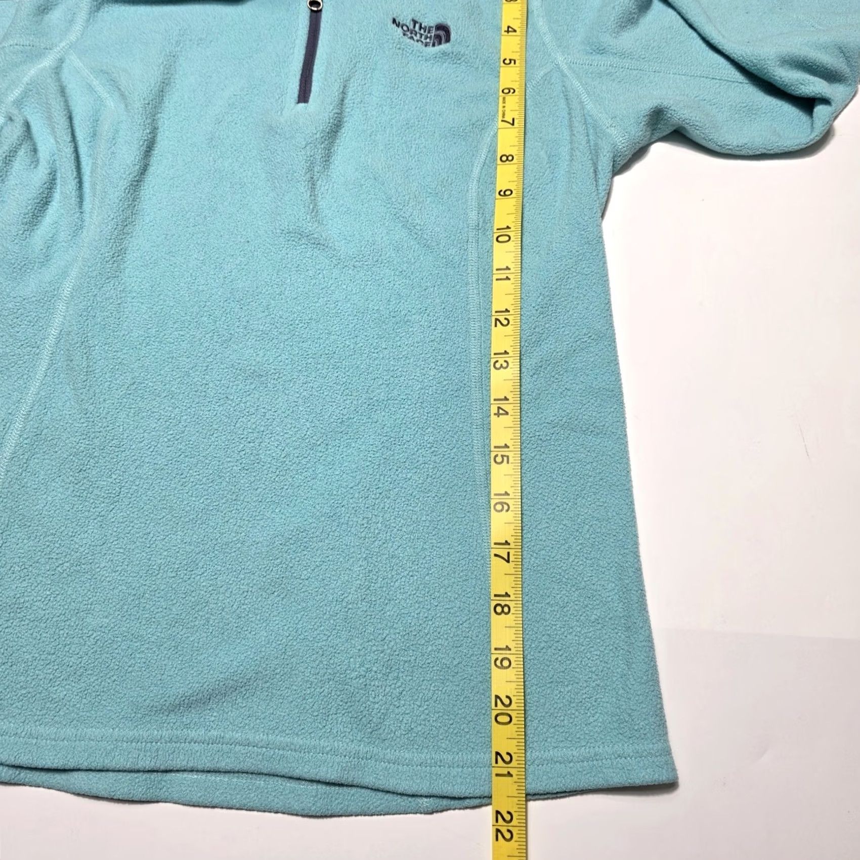 The North Face VINTAGE? (No) -- North Face Pullover Women S Teal Blue Fleece Quarter Zip Sweater Shirt Men? Size S / US 4 / IT 40 - 6 Thumbnail