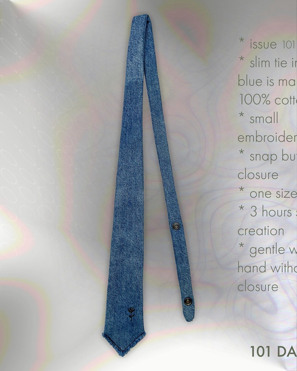 WE Fashion Denim Tie "DAS BÜRO" by Under Tissue Size ONE SIZE - 1 Thumbnail