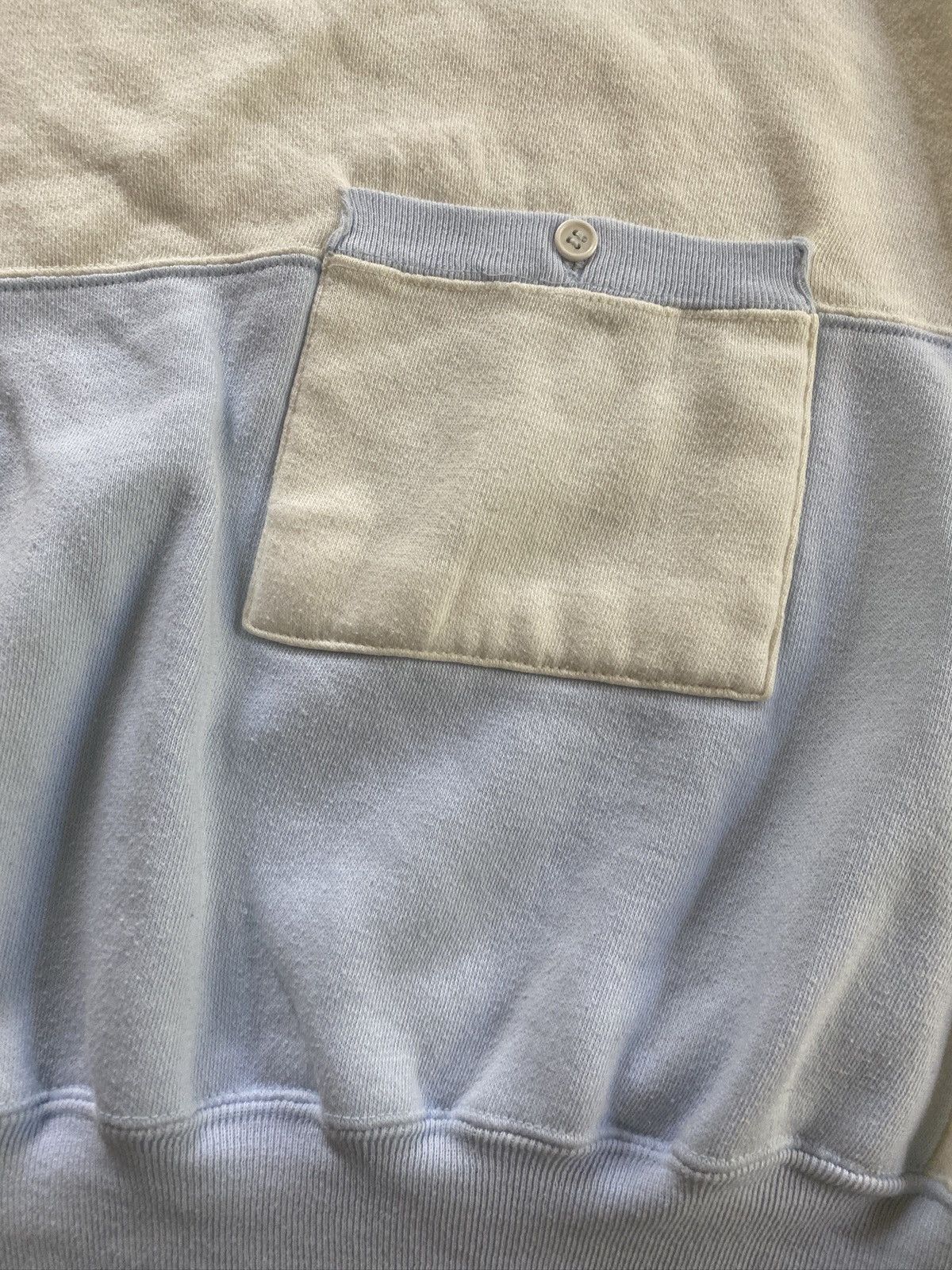 Vintage Vintage 80’s White & Blue Women’s Crewneck Sweatshirt Size M / US 6-8 / IT 42-44 - 3 Thumbnail