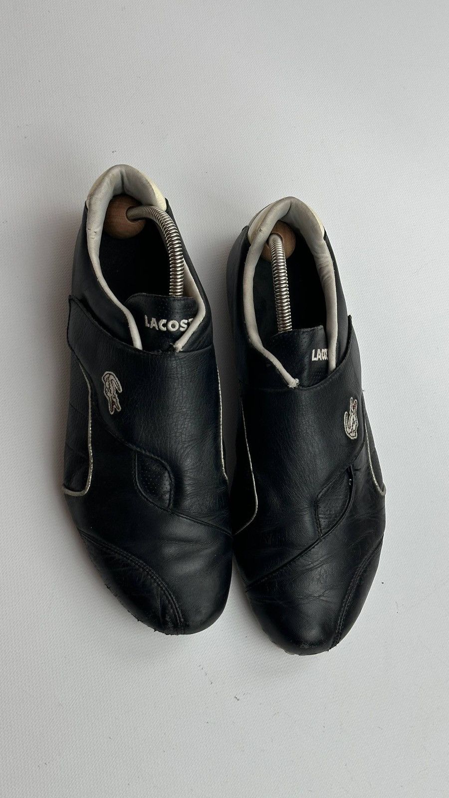 Lacoste Vintage Lacoste Black Leather Racing Sneakers Size US 10.5 / EU 43-44 - 9 Thumbnail