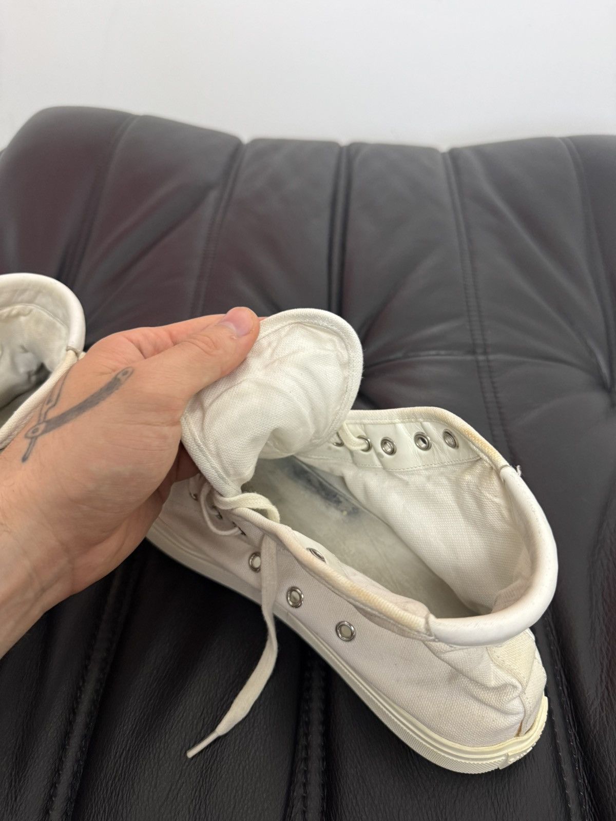 Saint Laurent Paris Saint Laurent Malibu High Tops Designer Luxury Shoes Rare Size US 7.5 / EU 40-41 - 10 Thumbnail