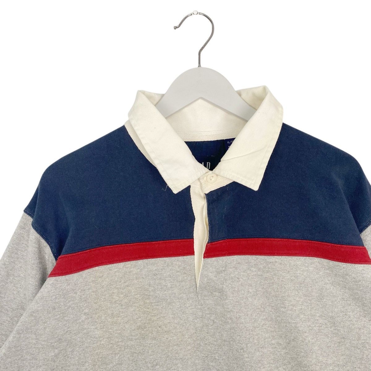 Vintage Vintage GAP Rugby Collar Shirt Striped Longsleeve Size XL Size US XL / EU 56 / 4 - 4 Thumbnail